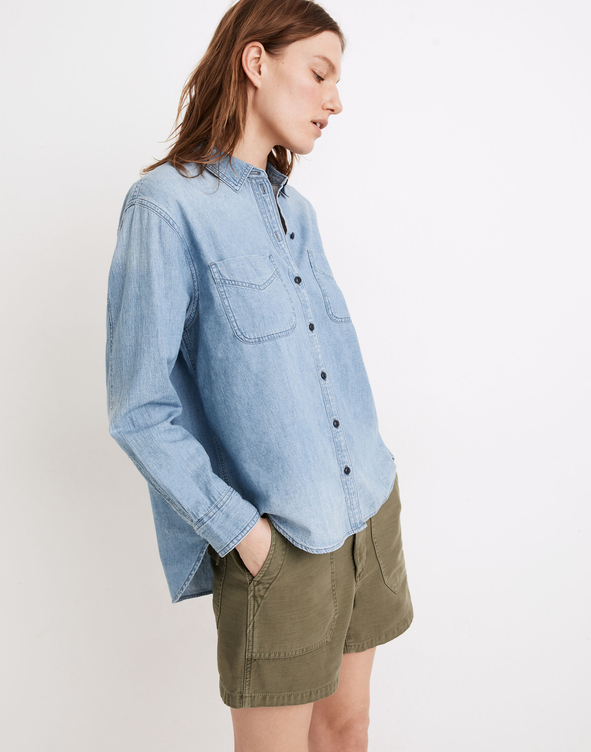 Denim Classic Ex-Boyfriend Shirt Haviland Wash | Madewell