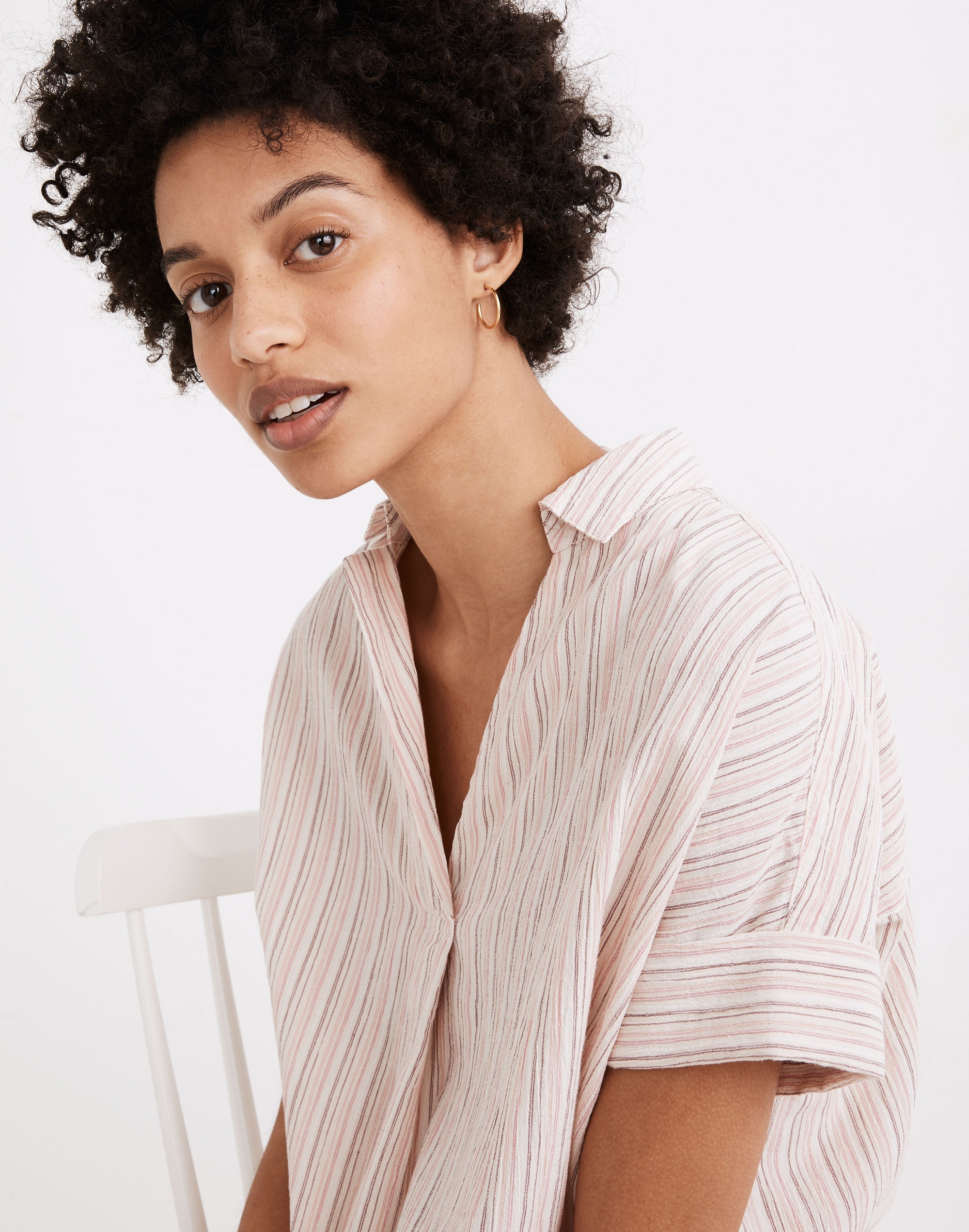 Courier Button-Back Shirt Brampton Stripe | Madewell