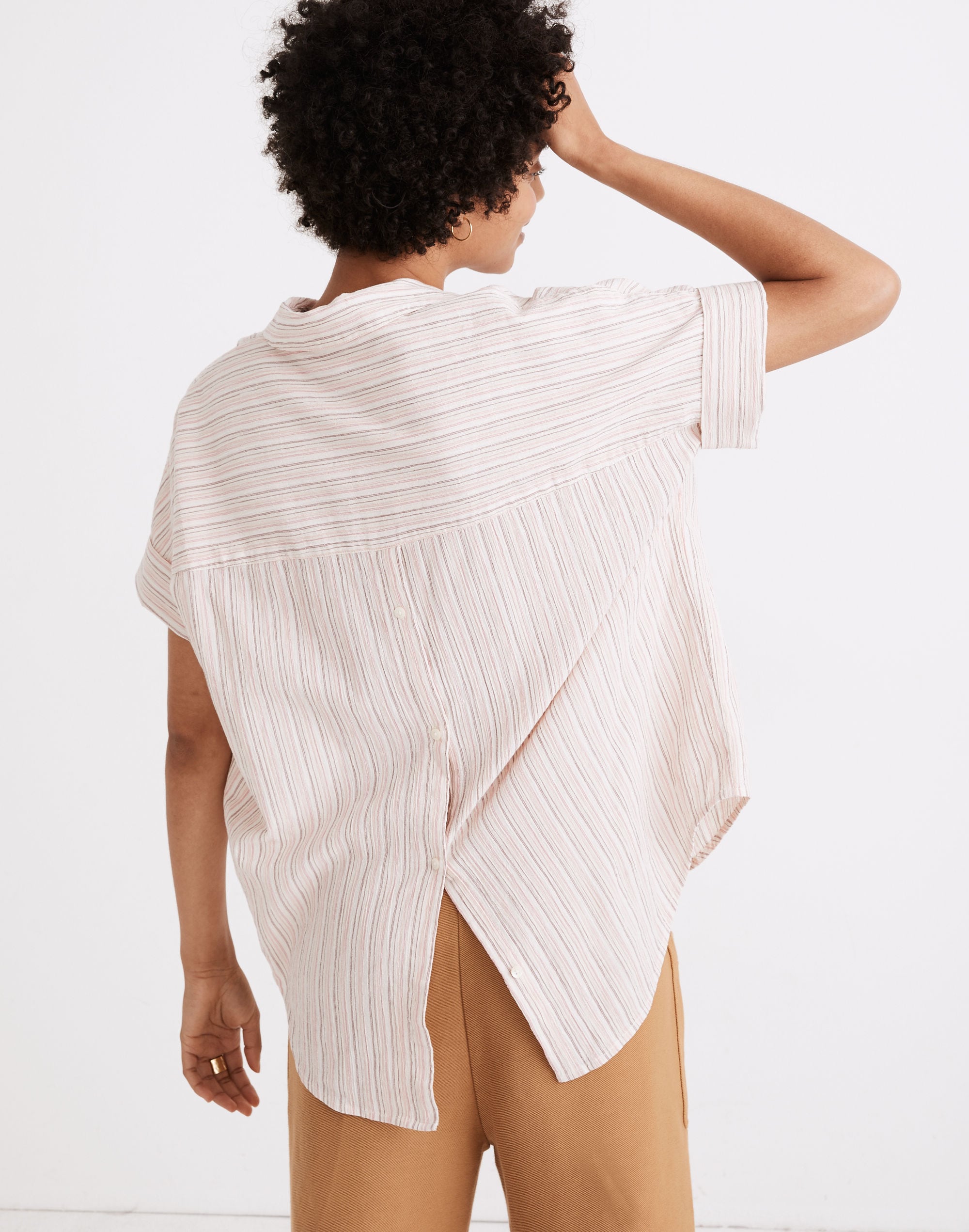 Courier Button-Back Shirt Brampton Stripe | Madewell