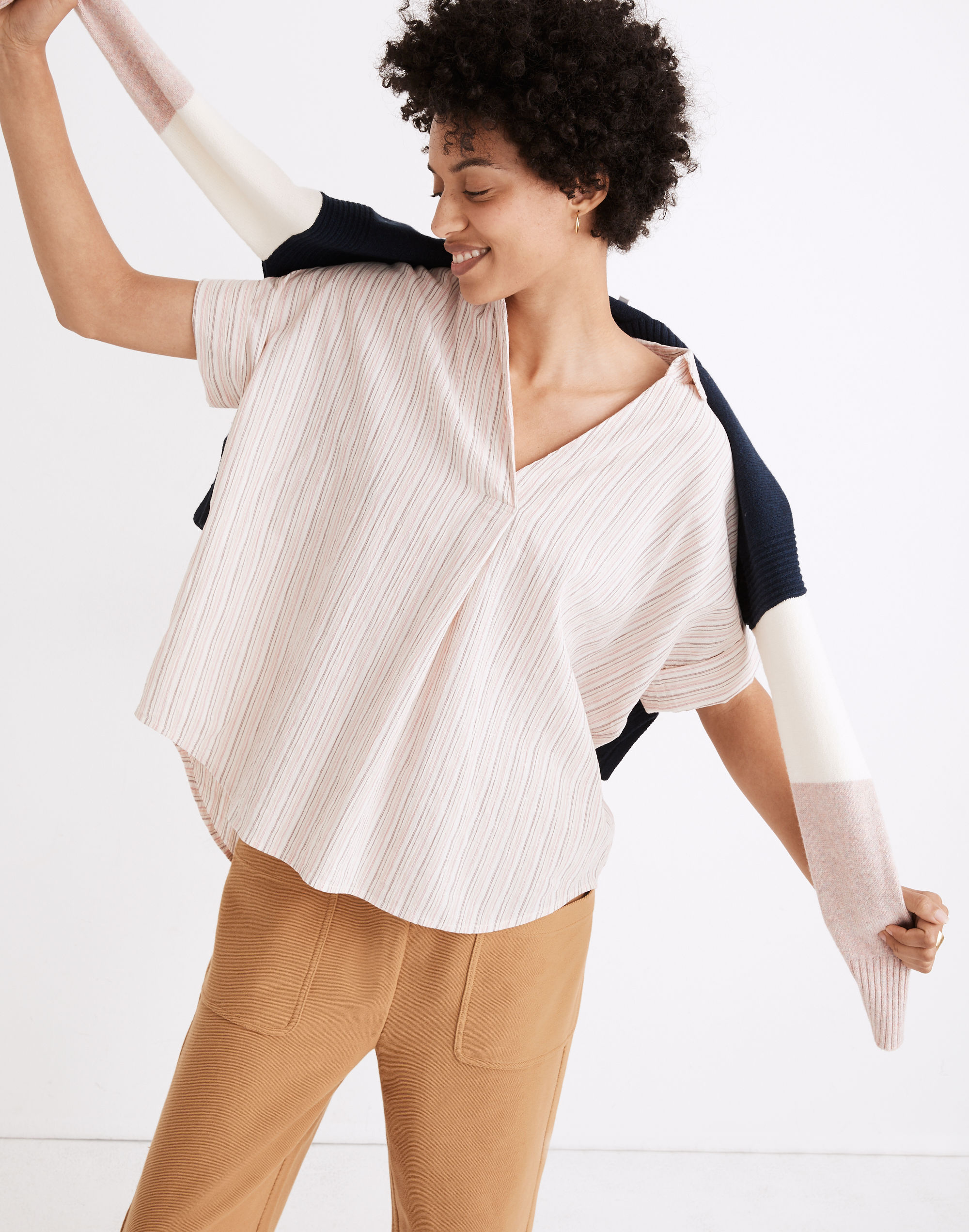 Courier Button-Back Shirt Brampton Stripe | Madewell