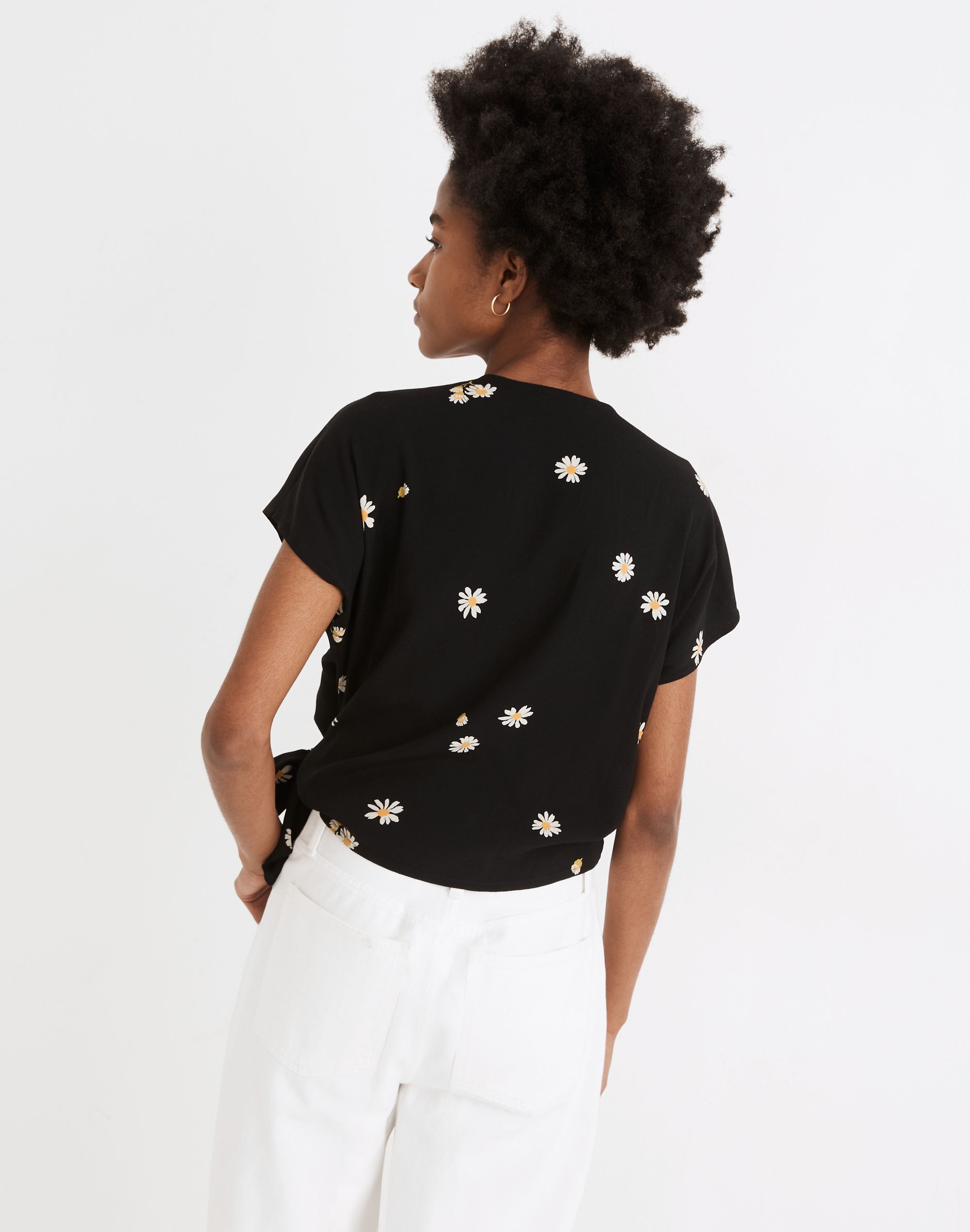 Sash-Tie Wrap Top Lazy Daisies | Madewell