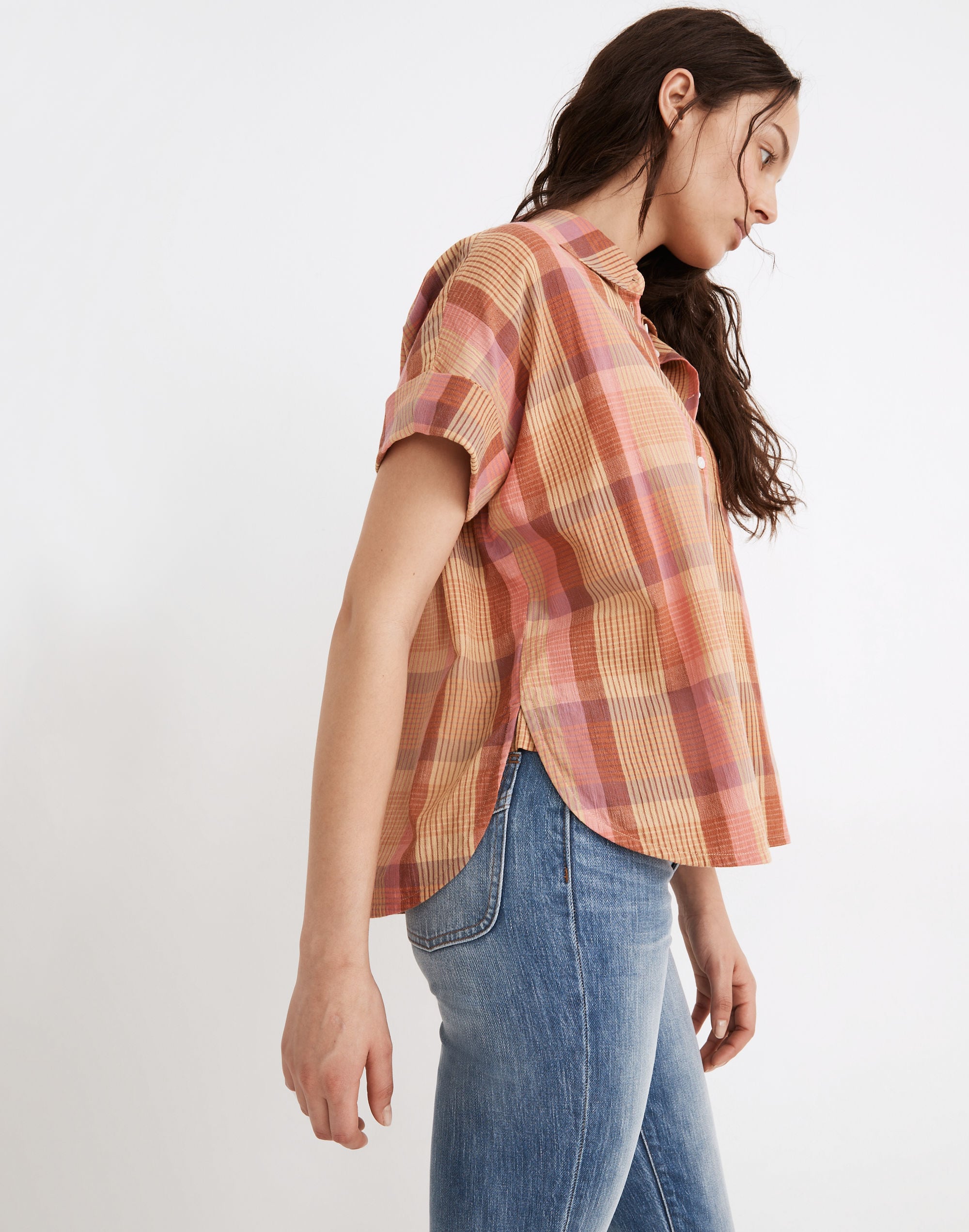 Daily Shirt in Neon Madras Plaid | Madewell