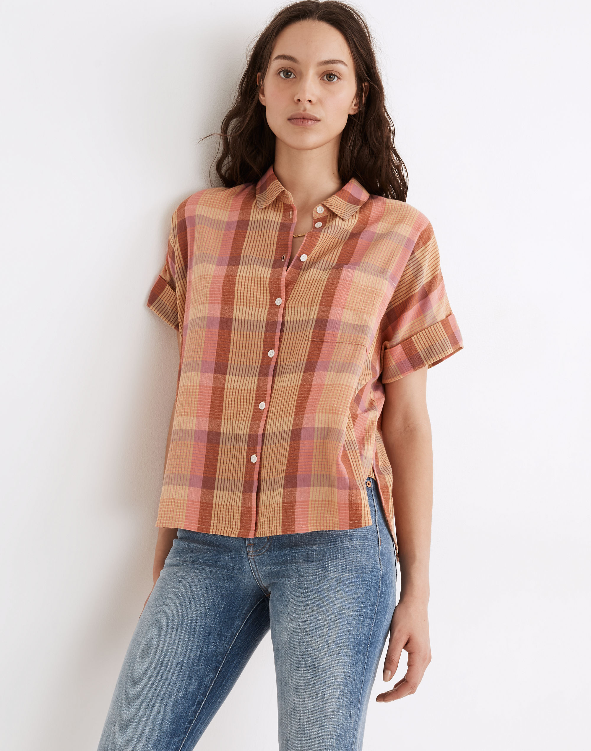 Daily Shirt in Neon Madras Plaid | Madewell