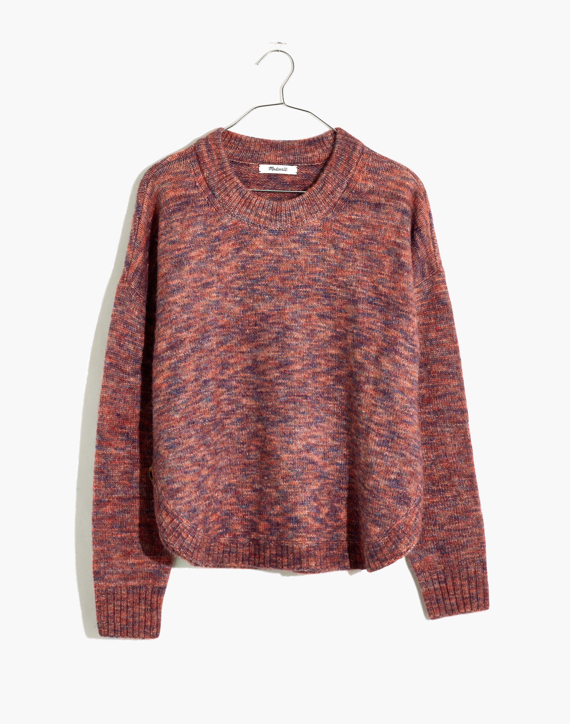 Button Shoulder Sweater - Space Dye