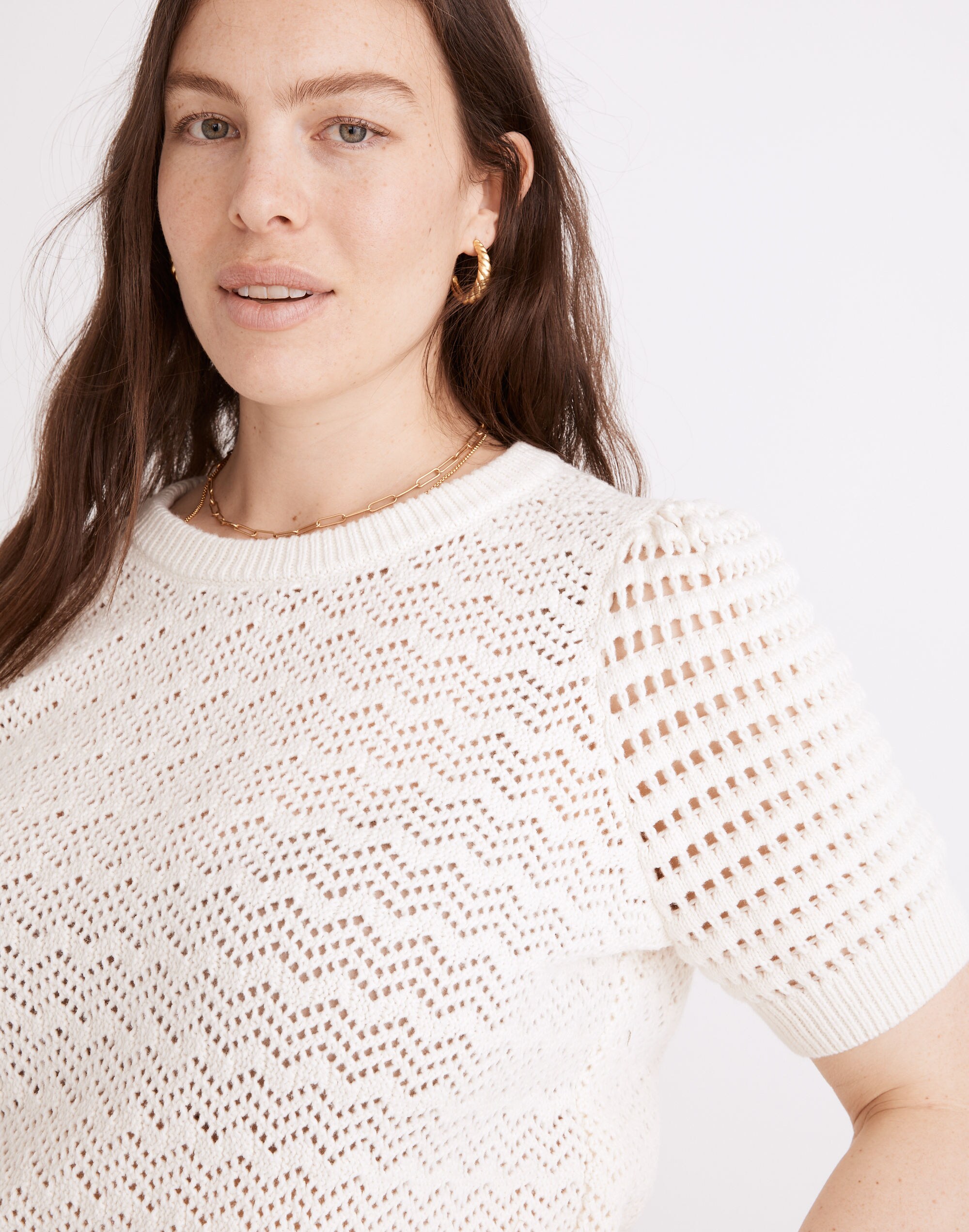 Atwater Crochet Sweater Tee | Madewell