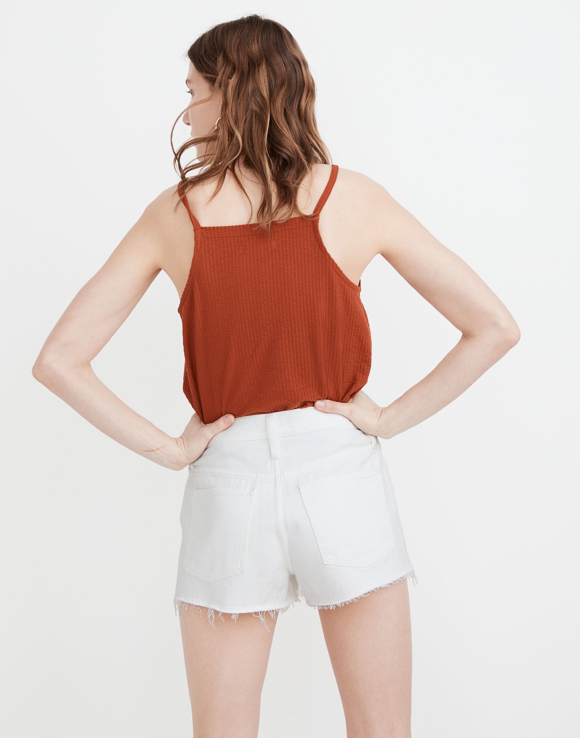 Relaxed Denim Shorts Tile White | Madewell