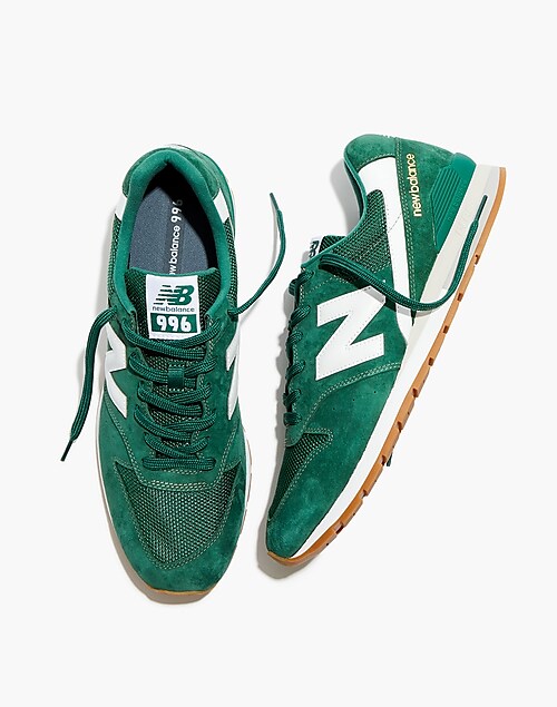 New Balance® Leather 996 Sneakers in Forest Green