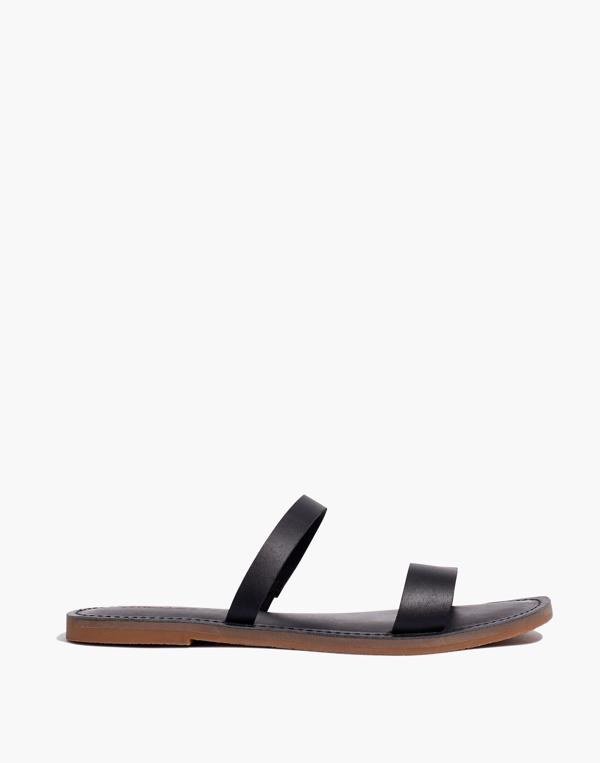 The Boardwalk Double-Strap Slide Sandal in Leather | Madewell