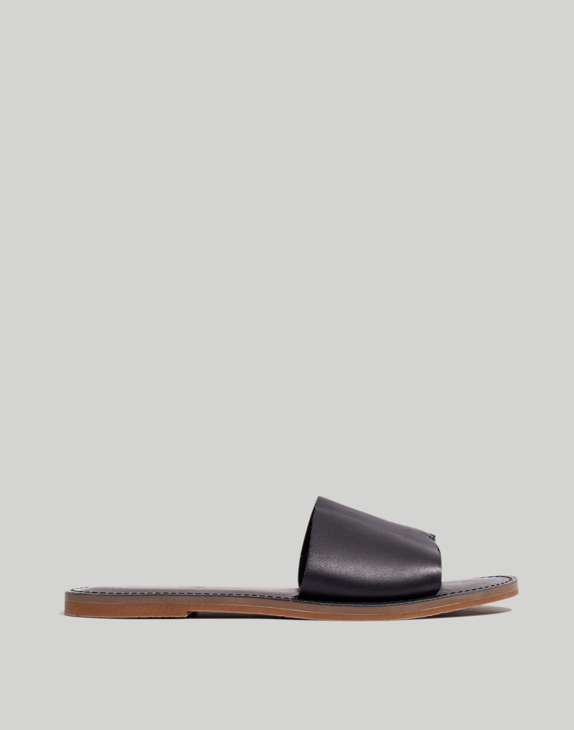 The Boardwalk Post Slide Sandal Leather | Madewell