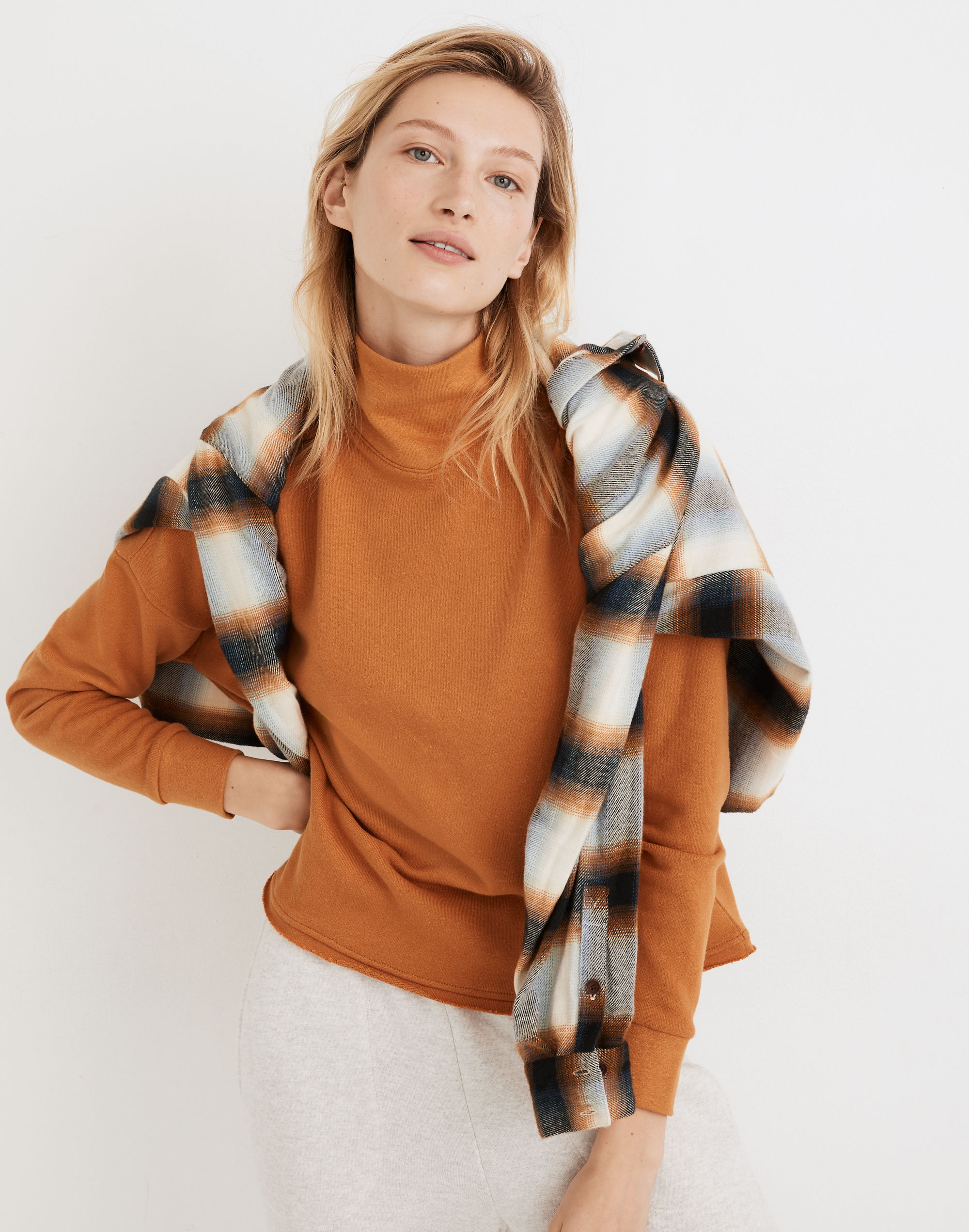 Hemp-Cotton Mockneck Sweatshirt | Madewell