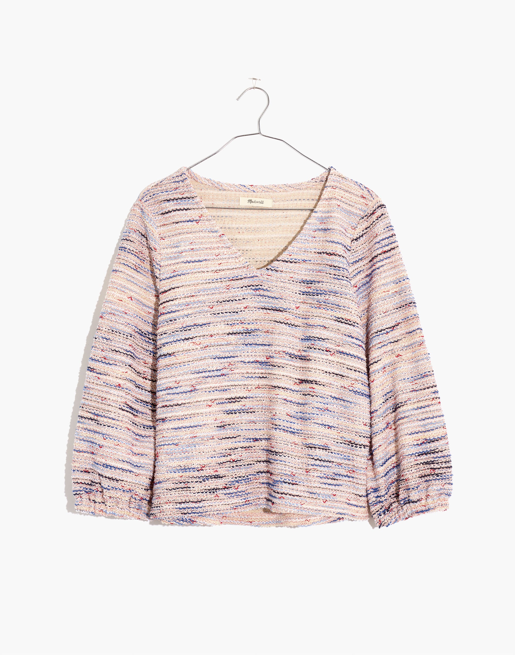 Rainbow Jacquard Full-Sleeve Top | Madewell