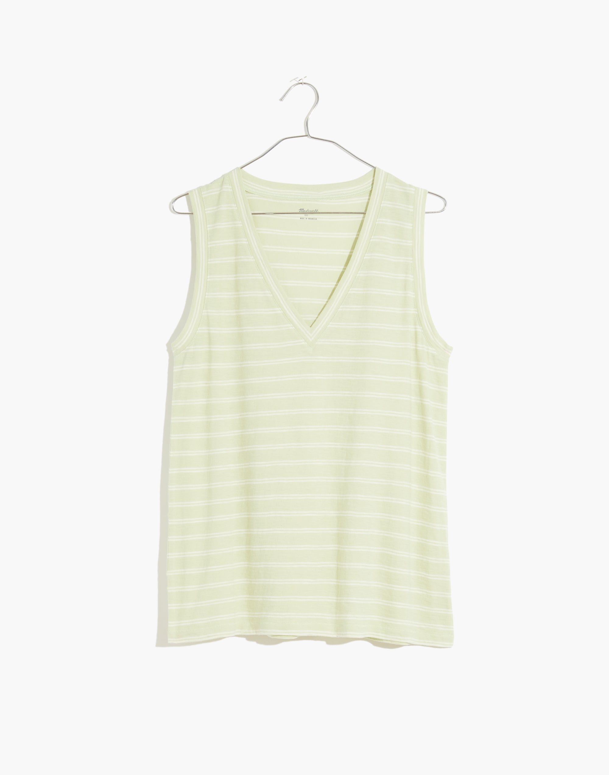 Whisper Cotton V-Neck Tank Beasley Stripe | Madewell