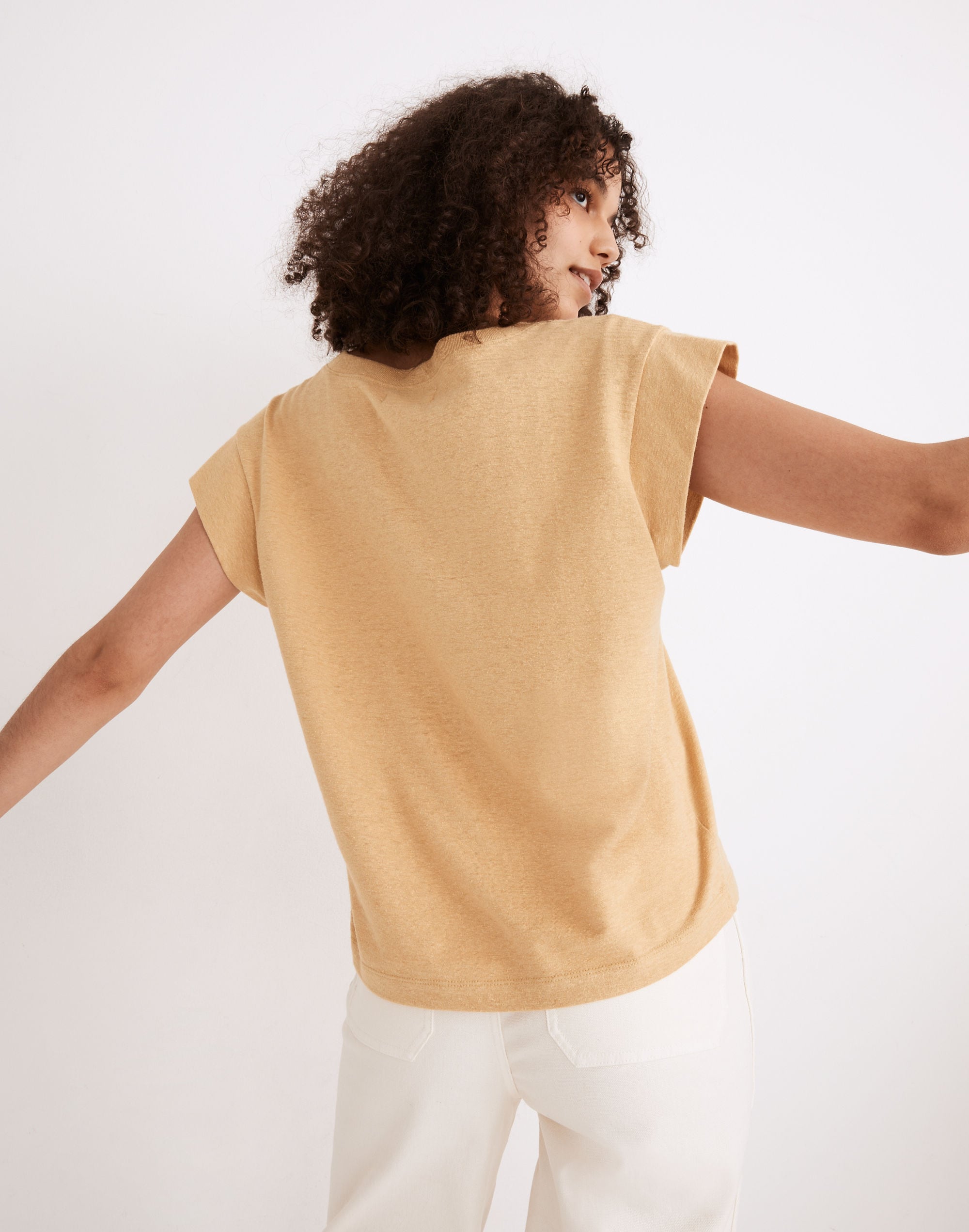 Hemp-Cotton V-Neck Muscle Tee | Madewell