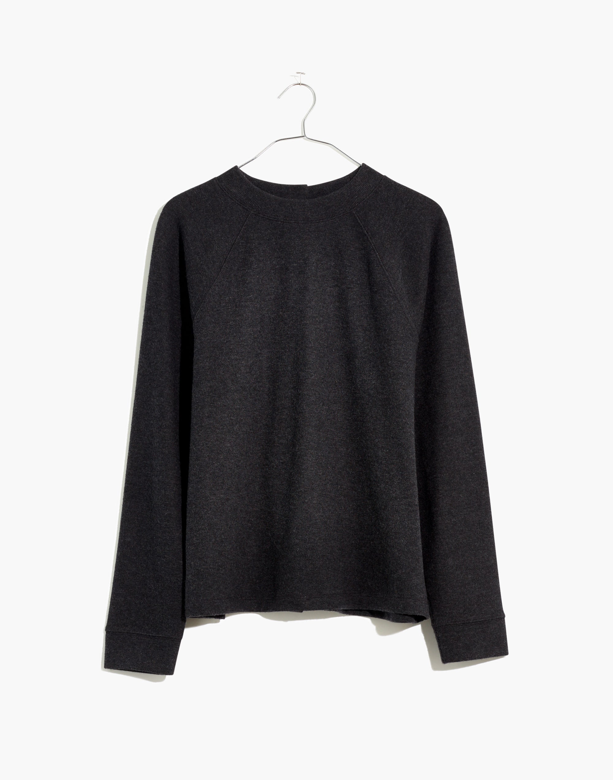 (Re)sourced Plush Mockneck Button-Back Top | Madewell