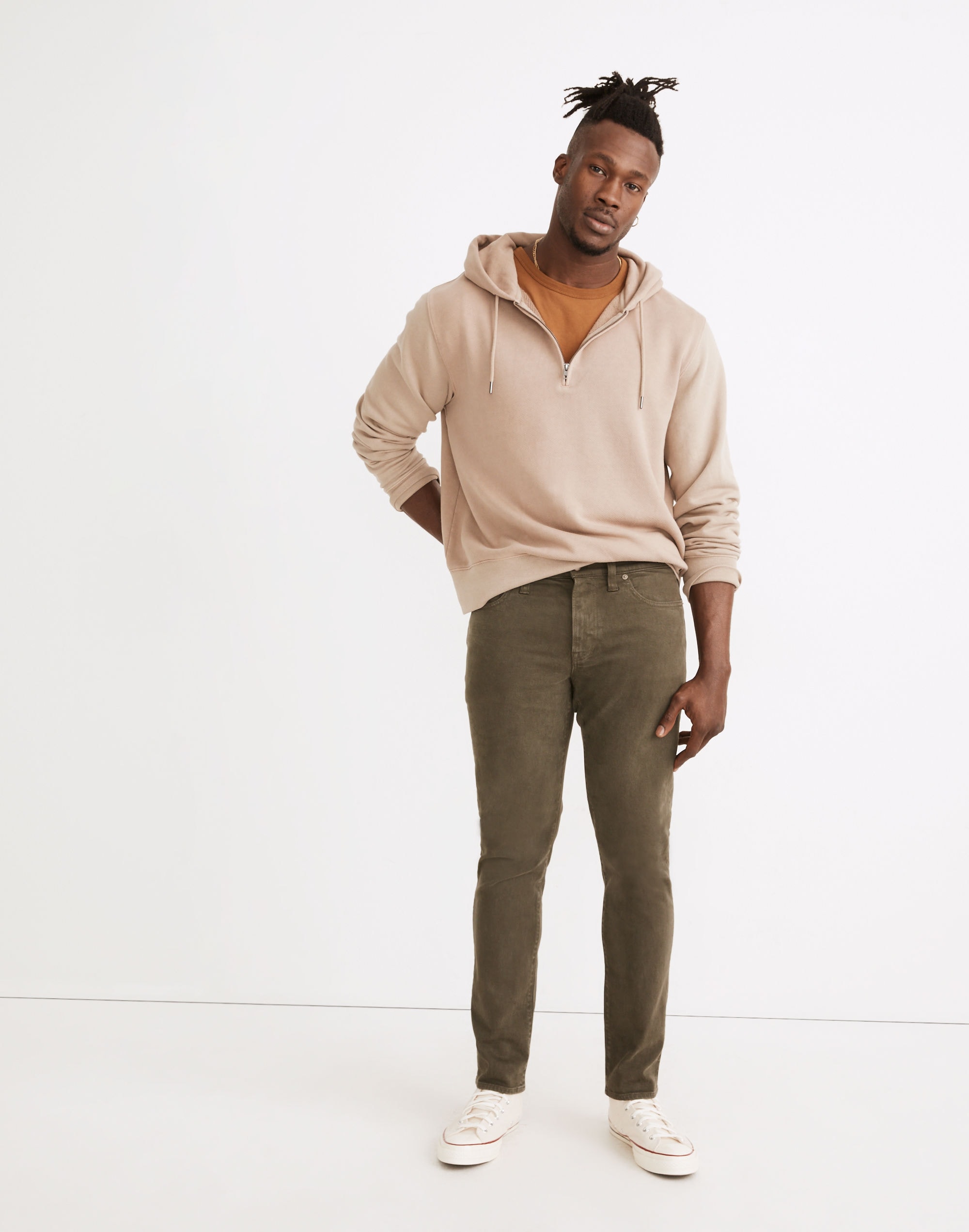 Garment-Dyed Athletic Slim Jeans | Madewell