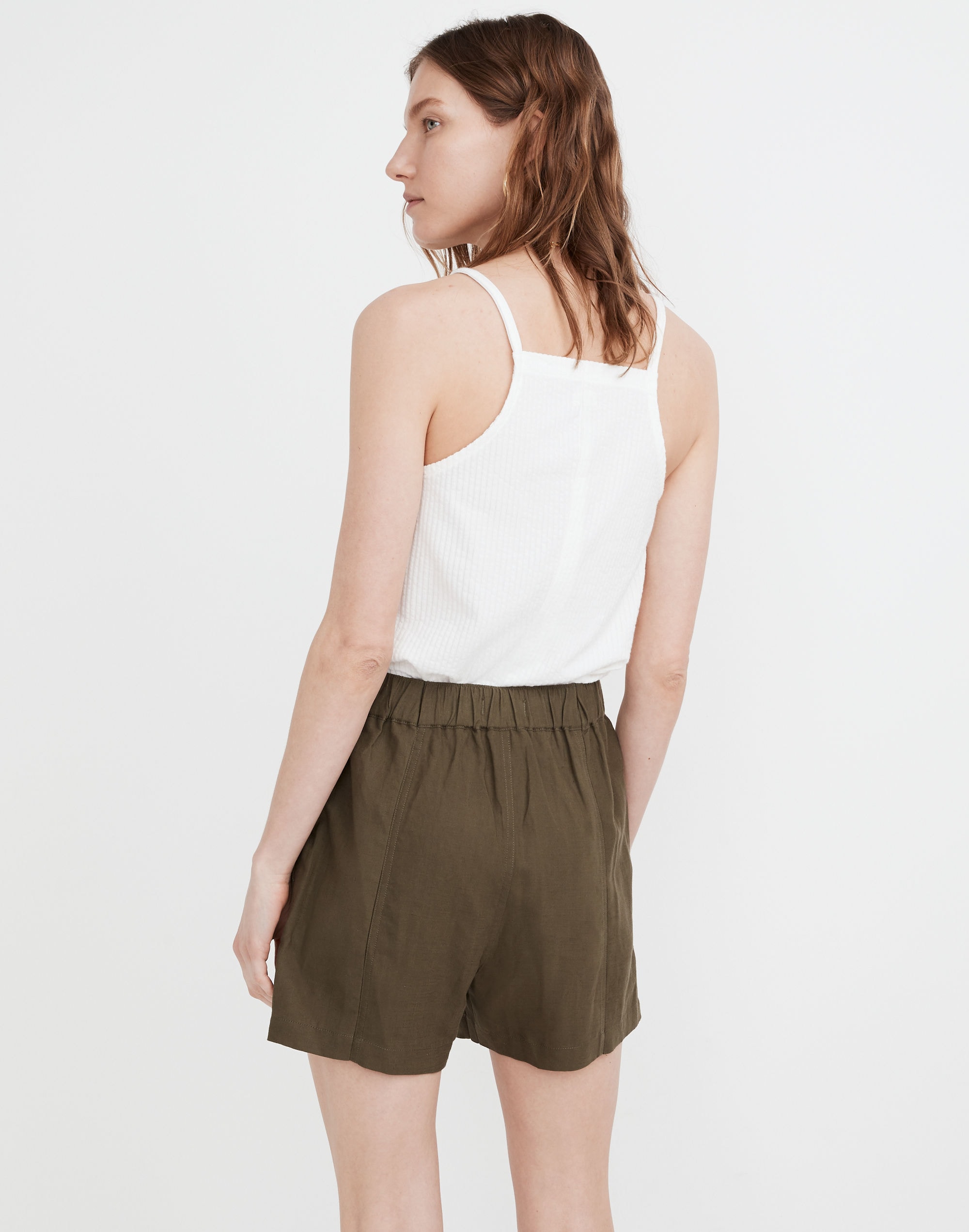 Linen-Blend Easy Pull-On Shorts | Madewell