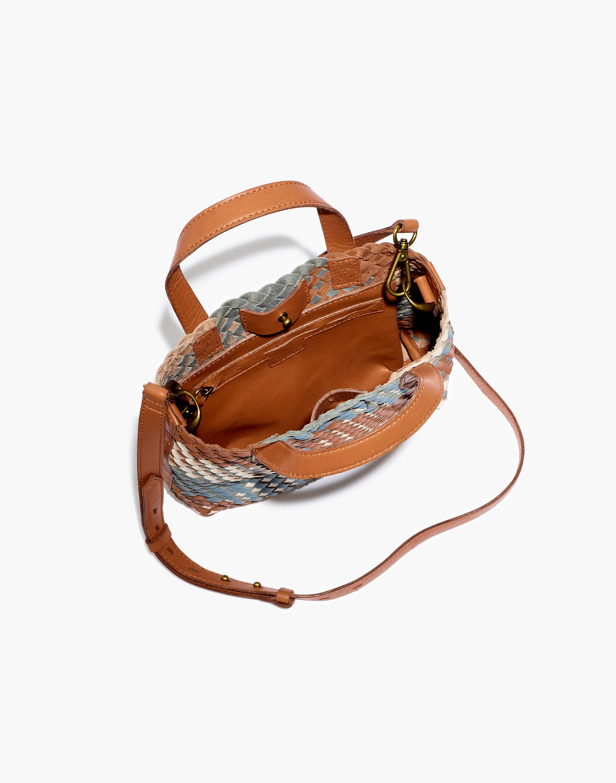 The Tritote: a Leather Crossbody Tote Bag / Handbag in Butter Red Clay