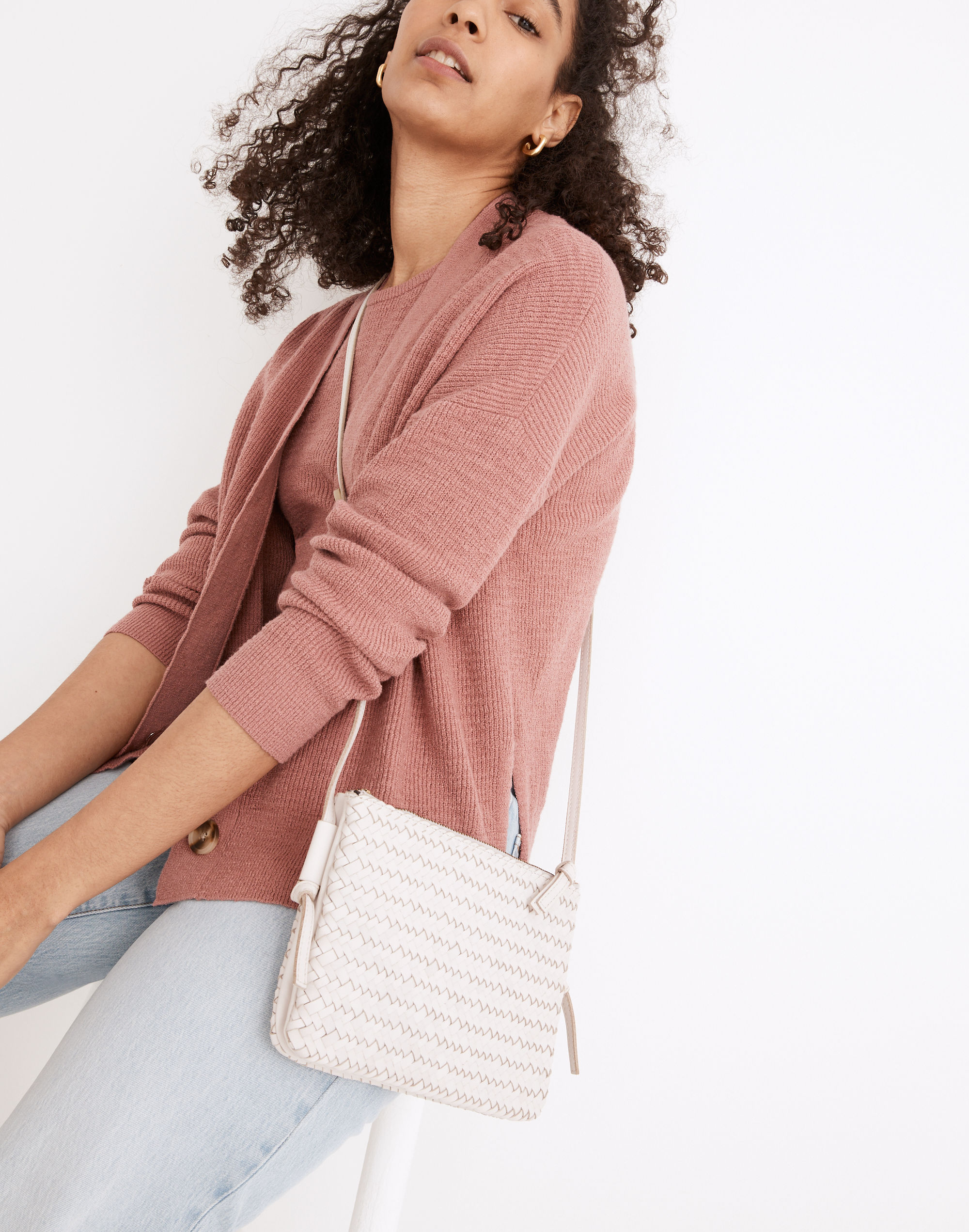 The Knotted Crossbody Bag in Woven Leather | Madewell