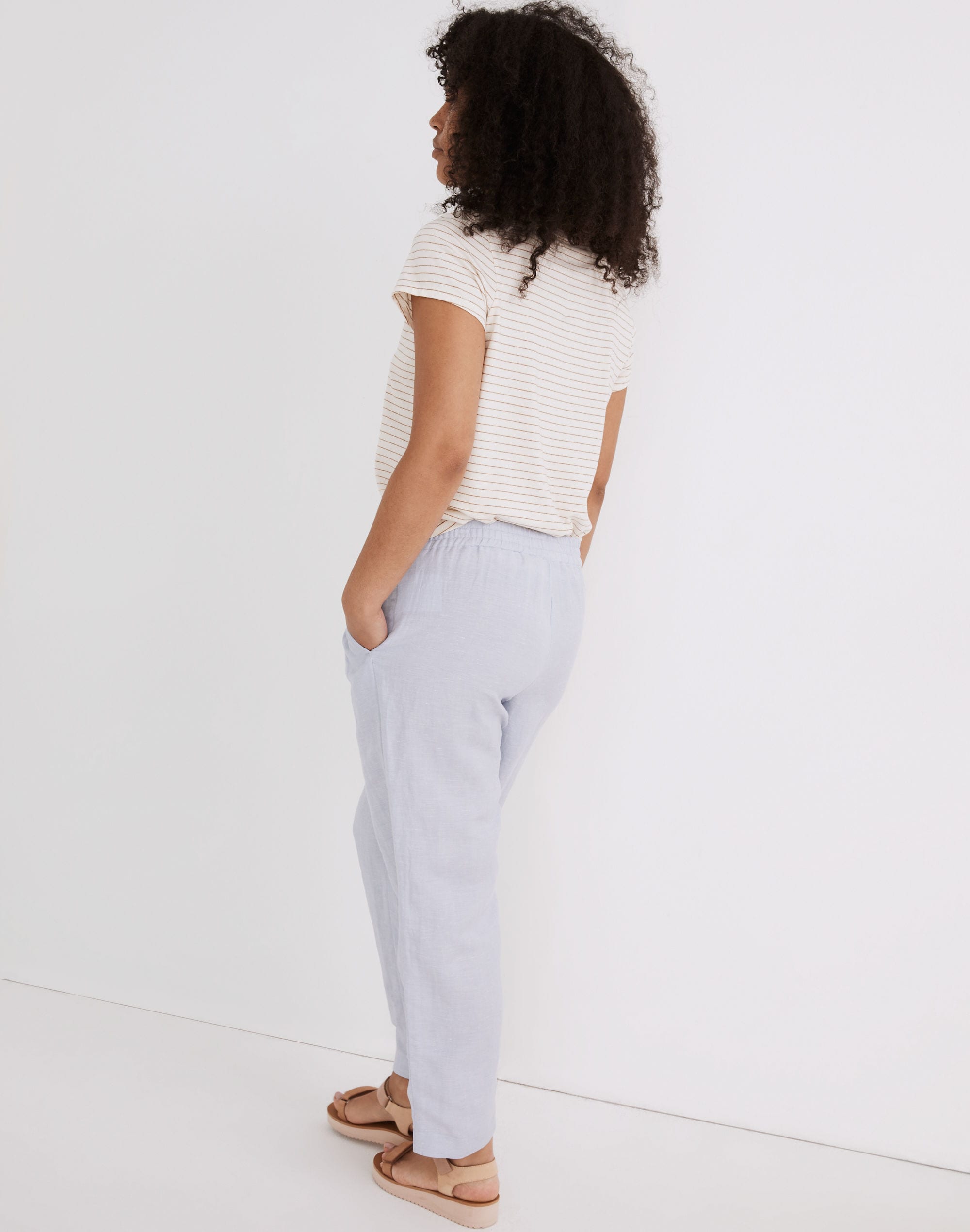 Linen-Blend Track Trousers | Madewell