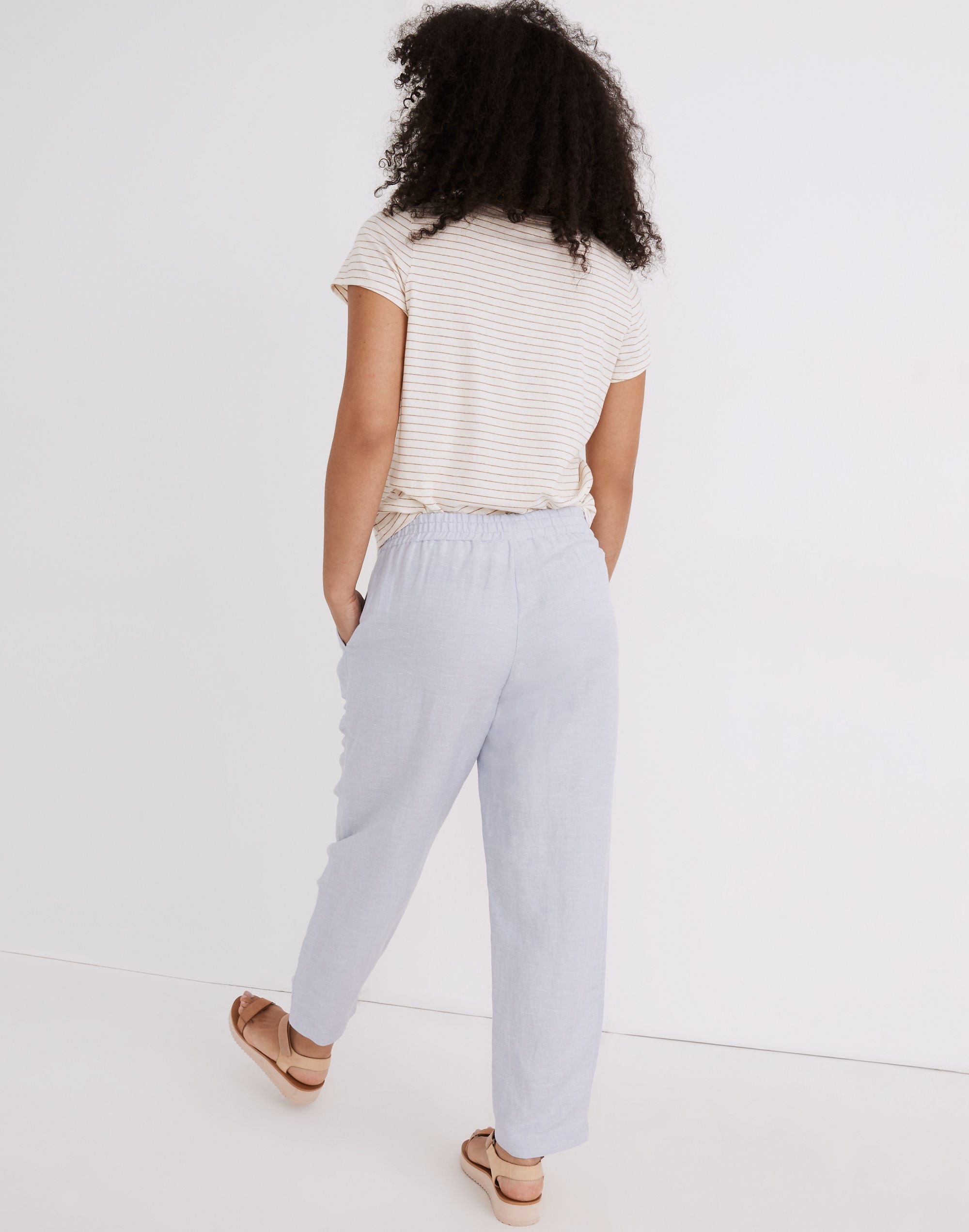 Linen-Blend Track Trousers | Madewell