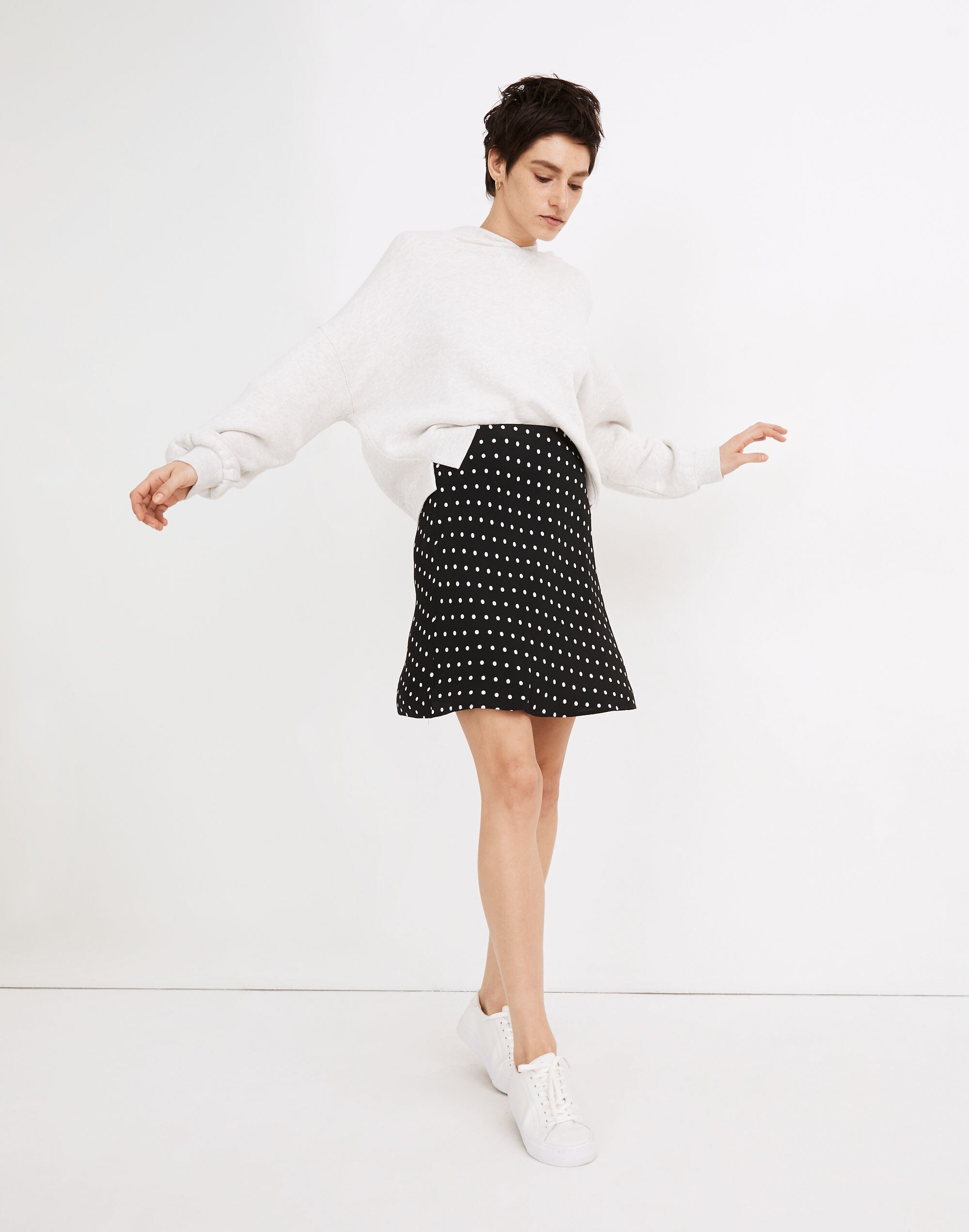 Mini Slip Skirt in Polka Dot | Madewell