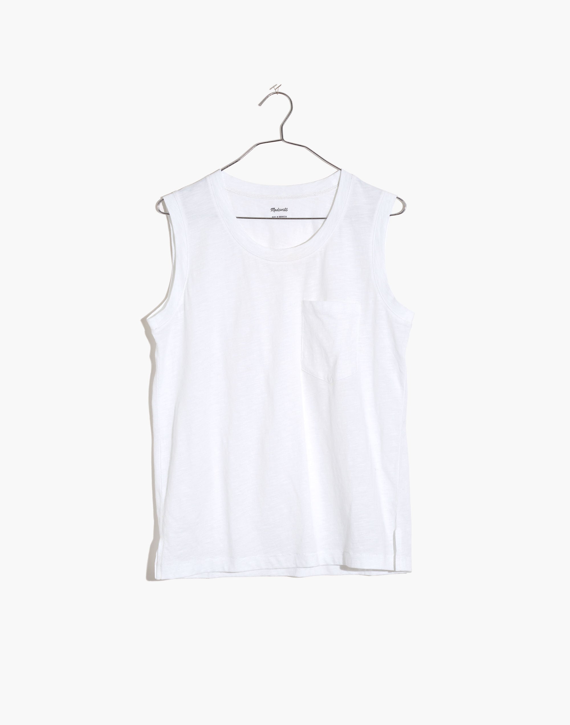 Plus Whisper Cotton Crewneck Pocket Muscle Tank | Madewell