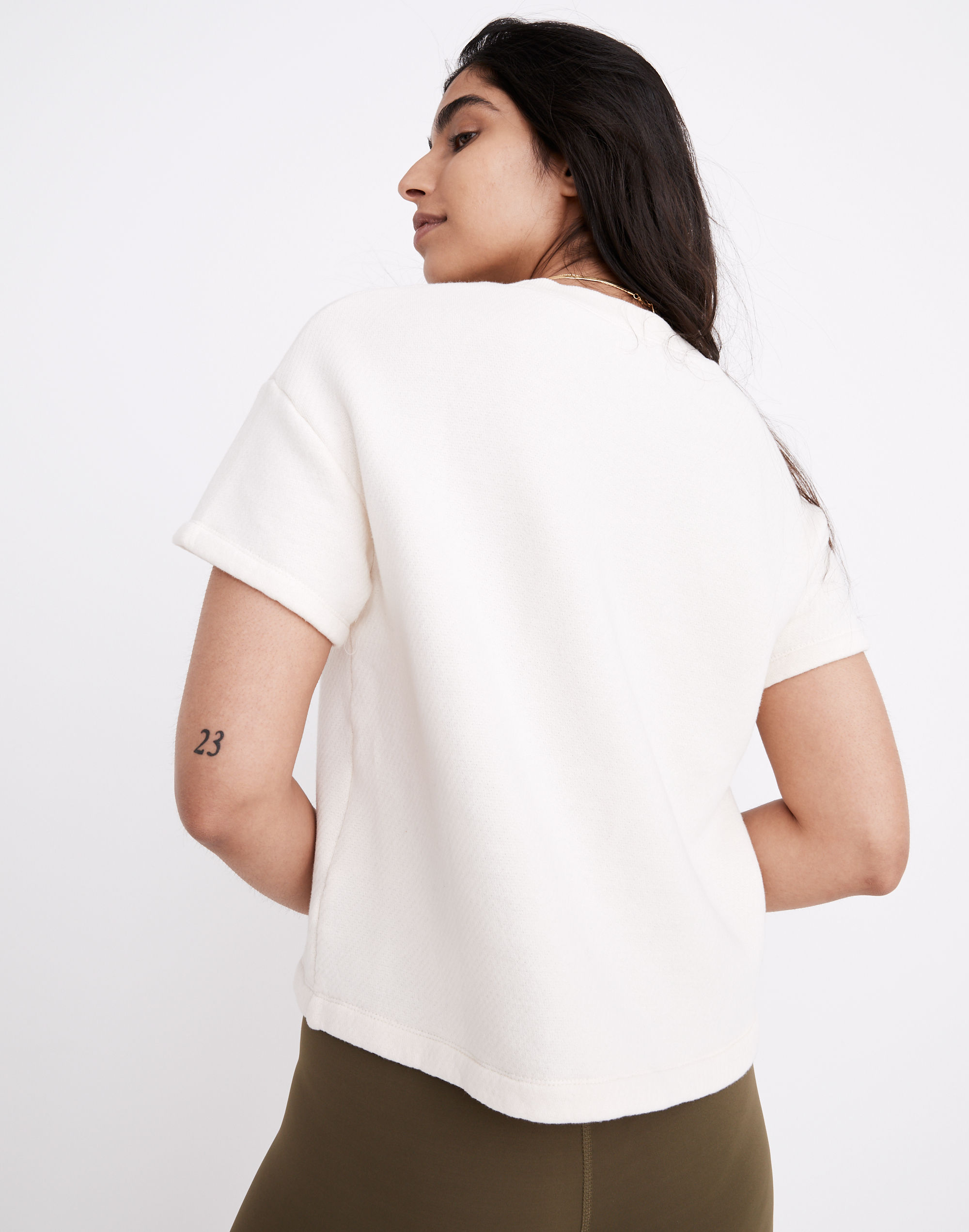 MWL Airyterry V-Neck Sweatshirt Tee | Madewell