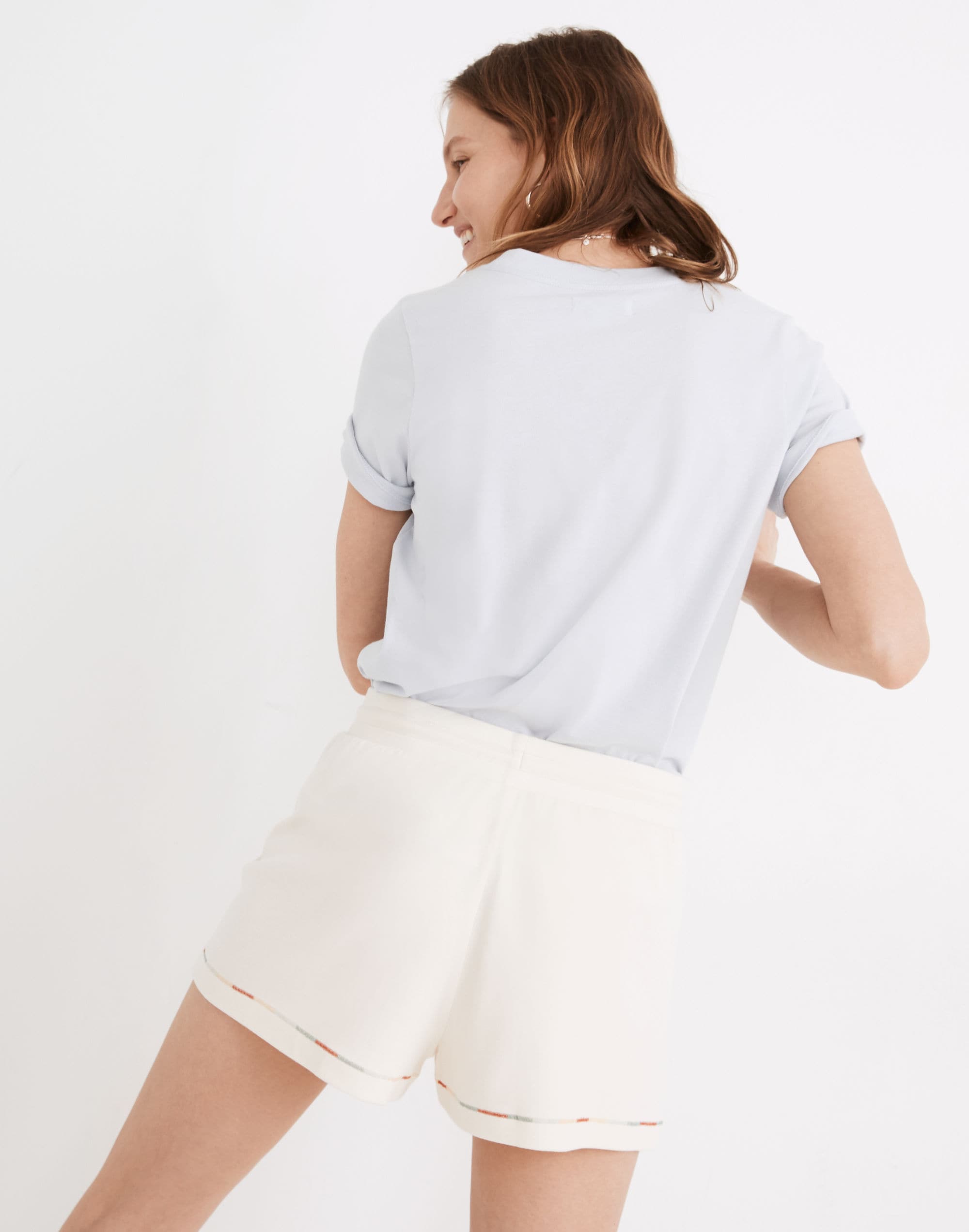 MWL Breeze Rainbow-Stitched Drawstring Shorts | Madewell