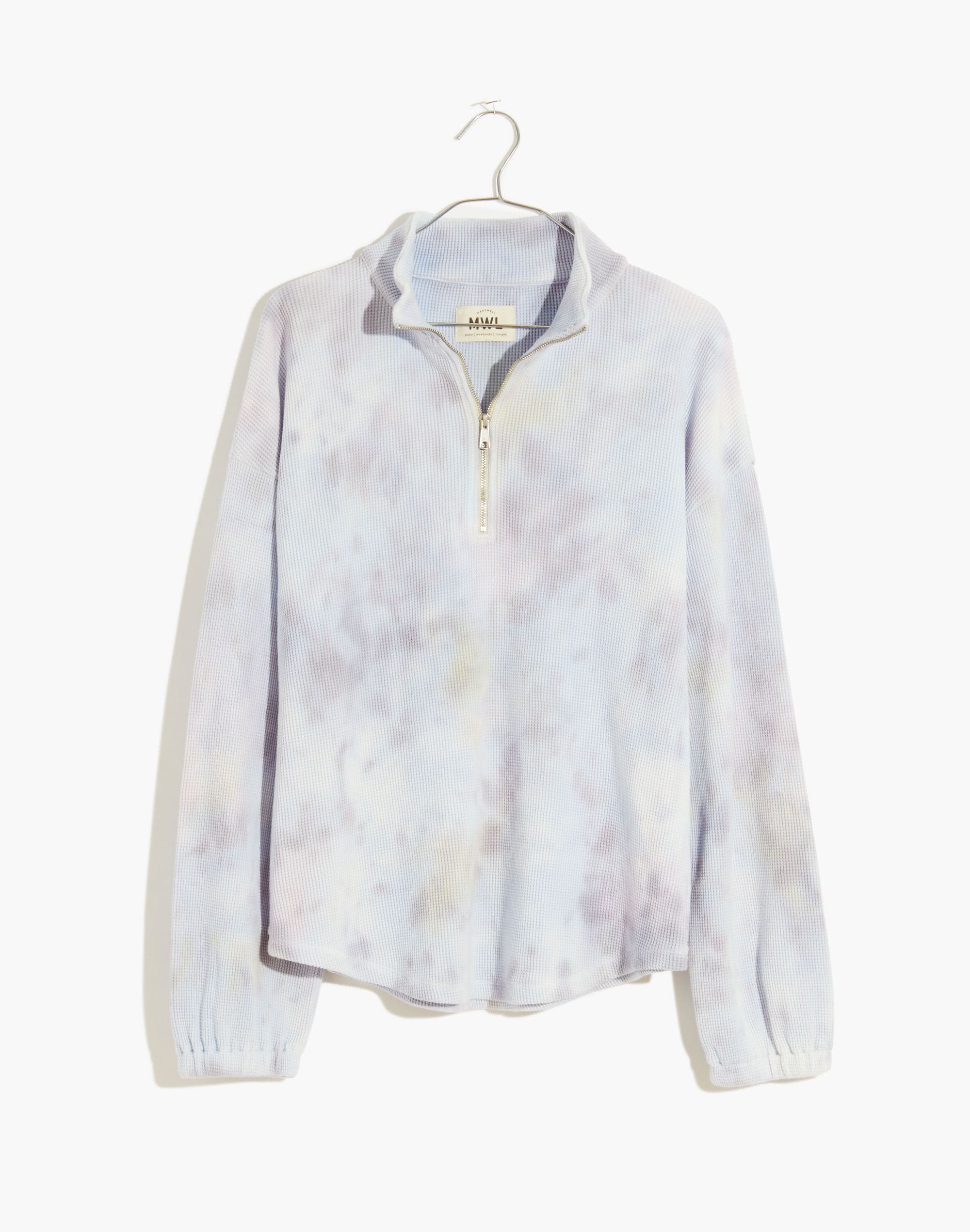 MWL Waffle Half-Zip Shirttail Sweatshirt Tie-Dye | Madewell