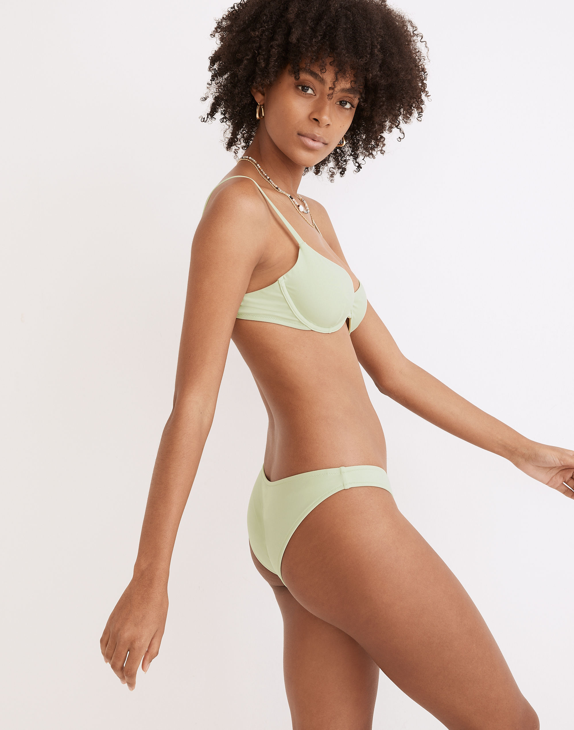 Madewell Second Wave Curved-Waist Bikini Bottom |