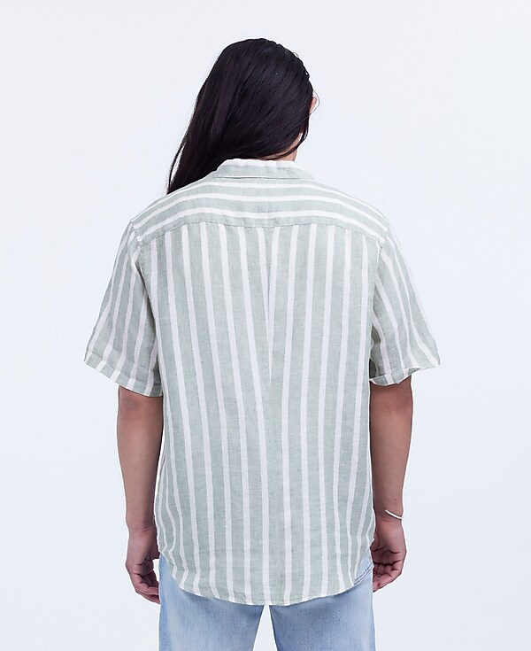 Linen Easy Short-Sleeve Shirt in Print