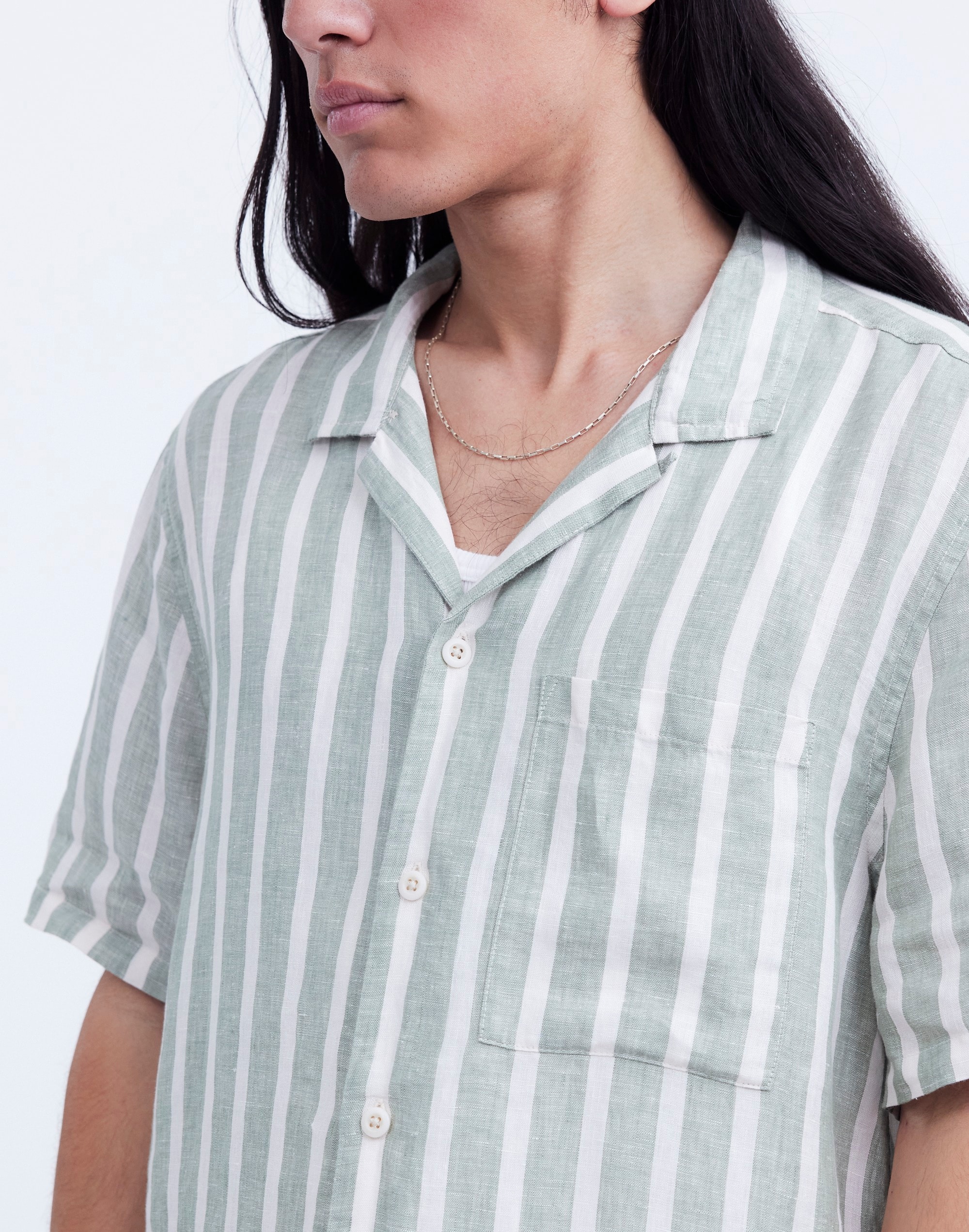 Linen Easy Short-Sleeve Shirt Print