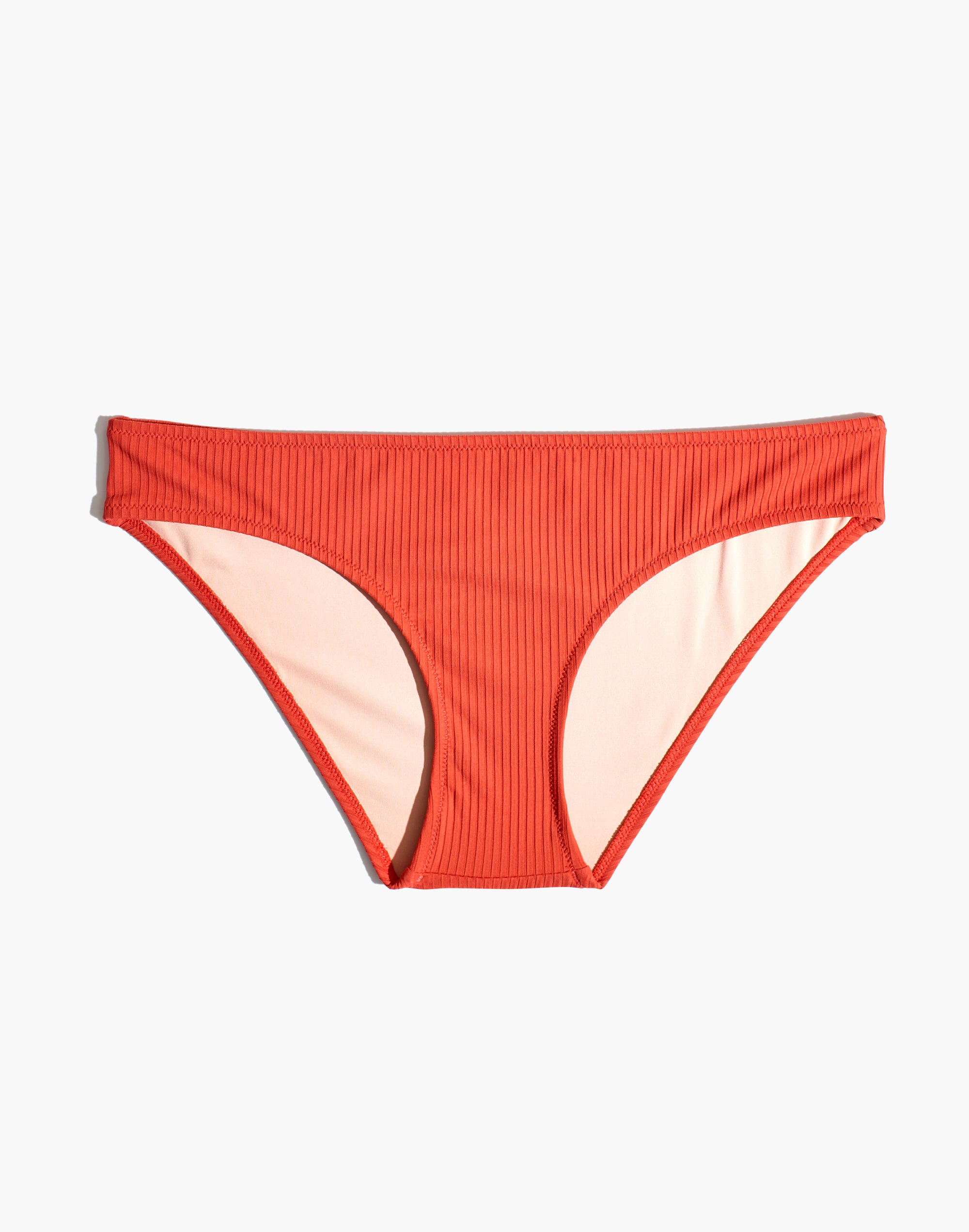 Madewell Second Wave Ribbed Classic Bikini Bottom |