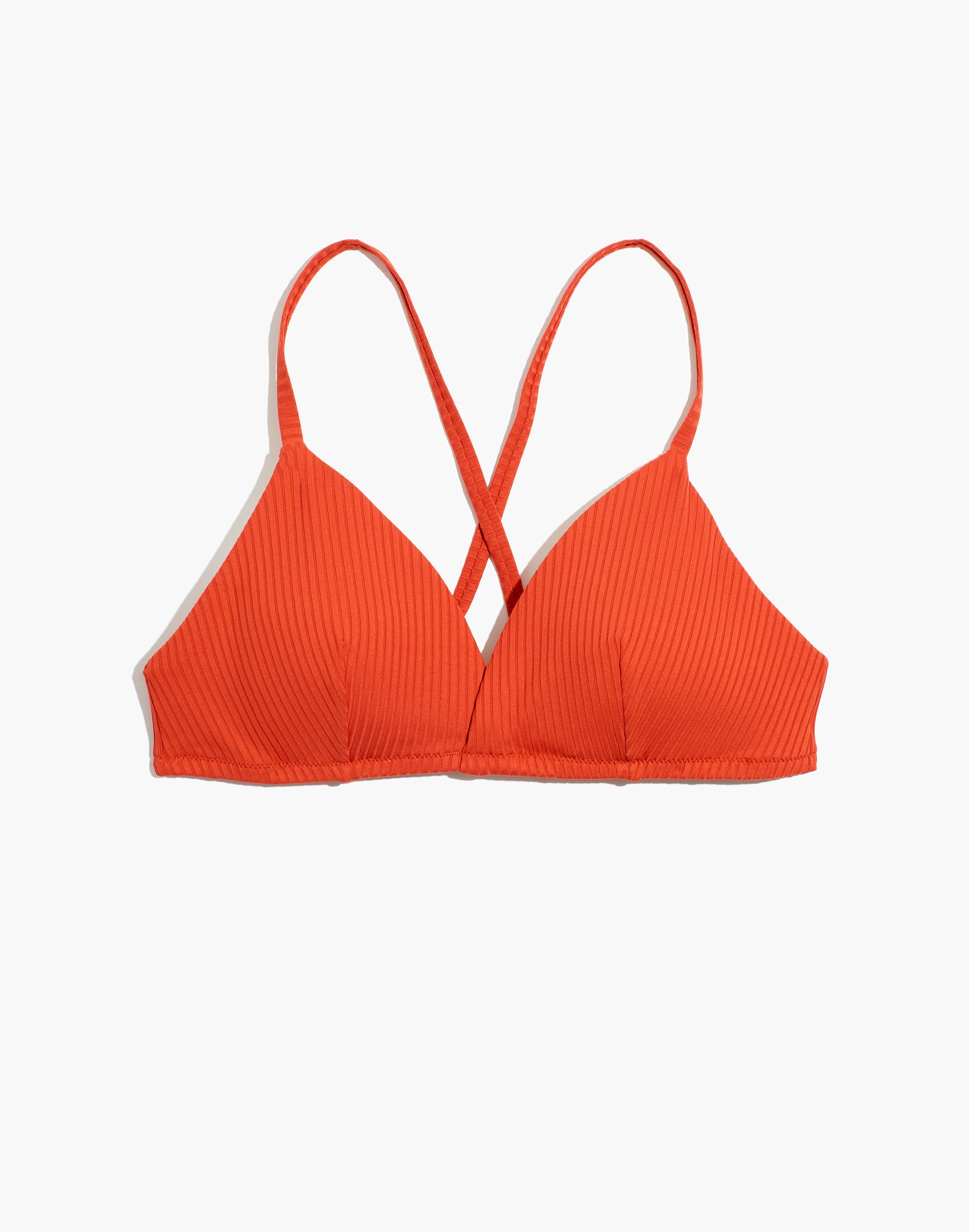 Madewell Second Wave Ribbed Tie-Back Bikini Top |