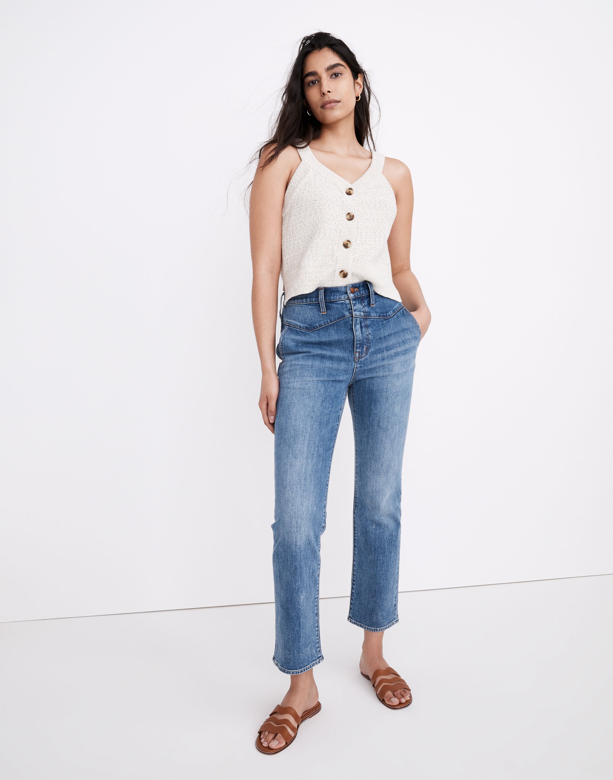 Slim Demi-Boot Jeans in Tracy Wash: Western Yoke Edition