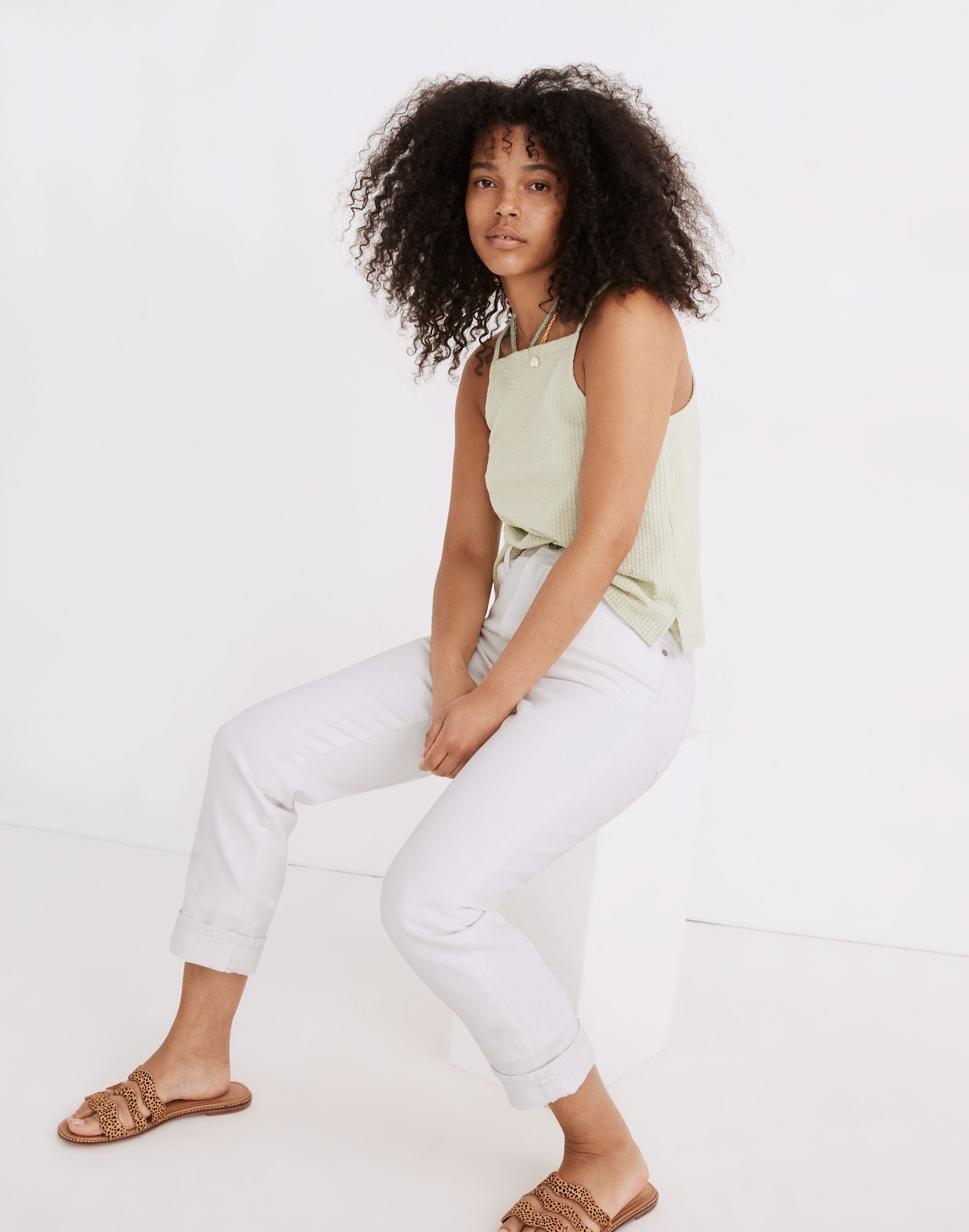 The High-Rise Slim Boyjean in Tile White | Madewell