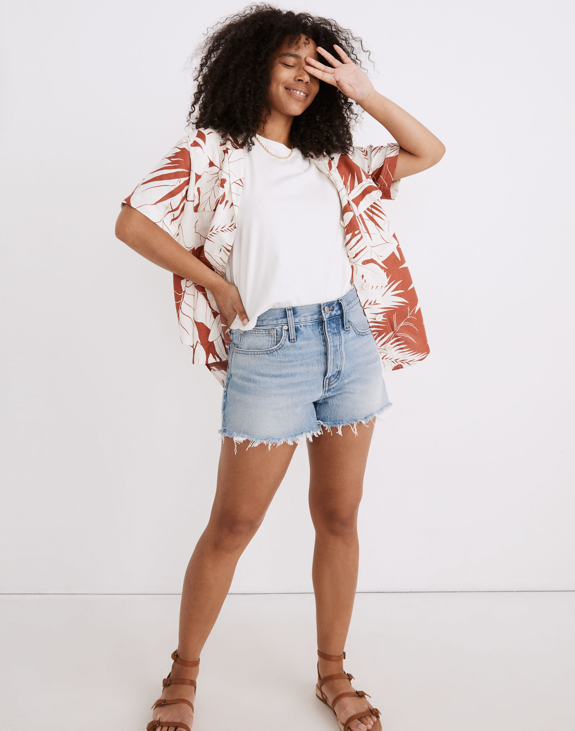 Relaxed Denim Shorts in Rosemount Wash: Destroyed Hem Edition | Madewell