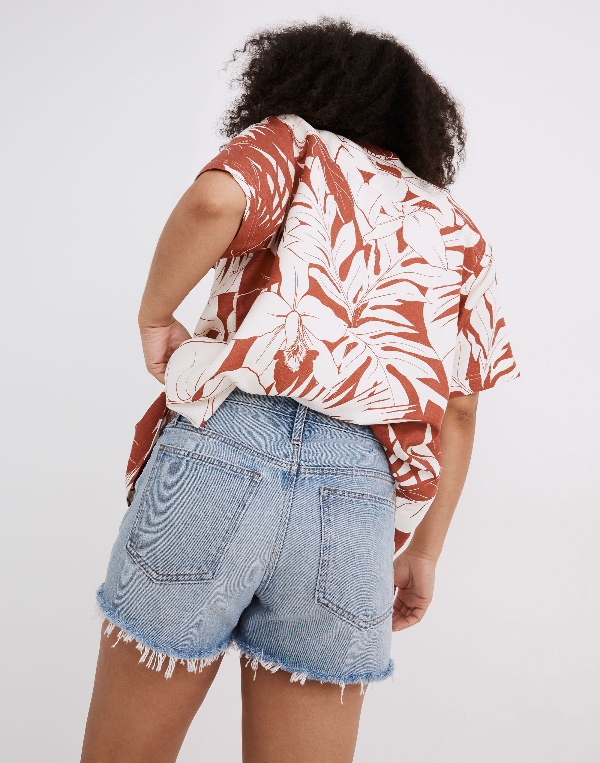 Relaxed Denim Shorts in Rosemount Wash: Destroyed Hem Edition | Madewell