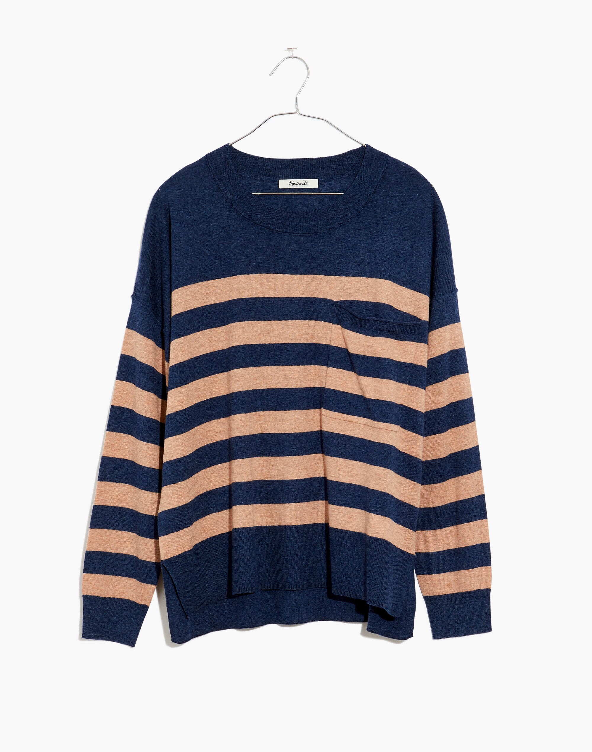 Lightweight Pocket Pullover Sweater in Stripe | Madewell