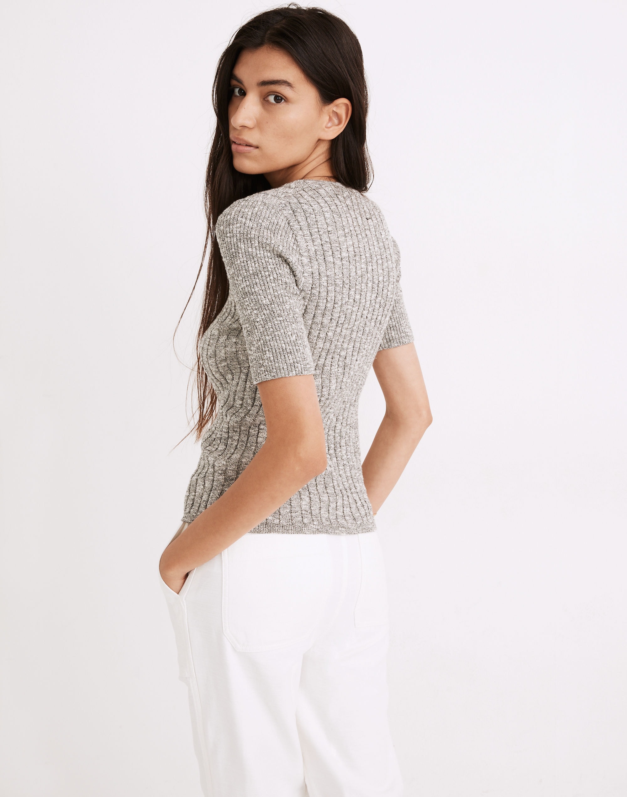 Glencrest Button-Front Sweater Tee | Madewell