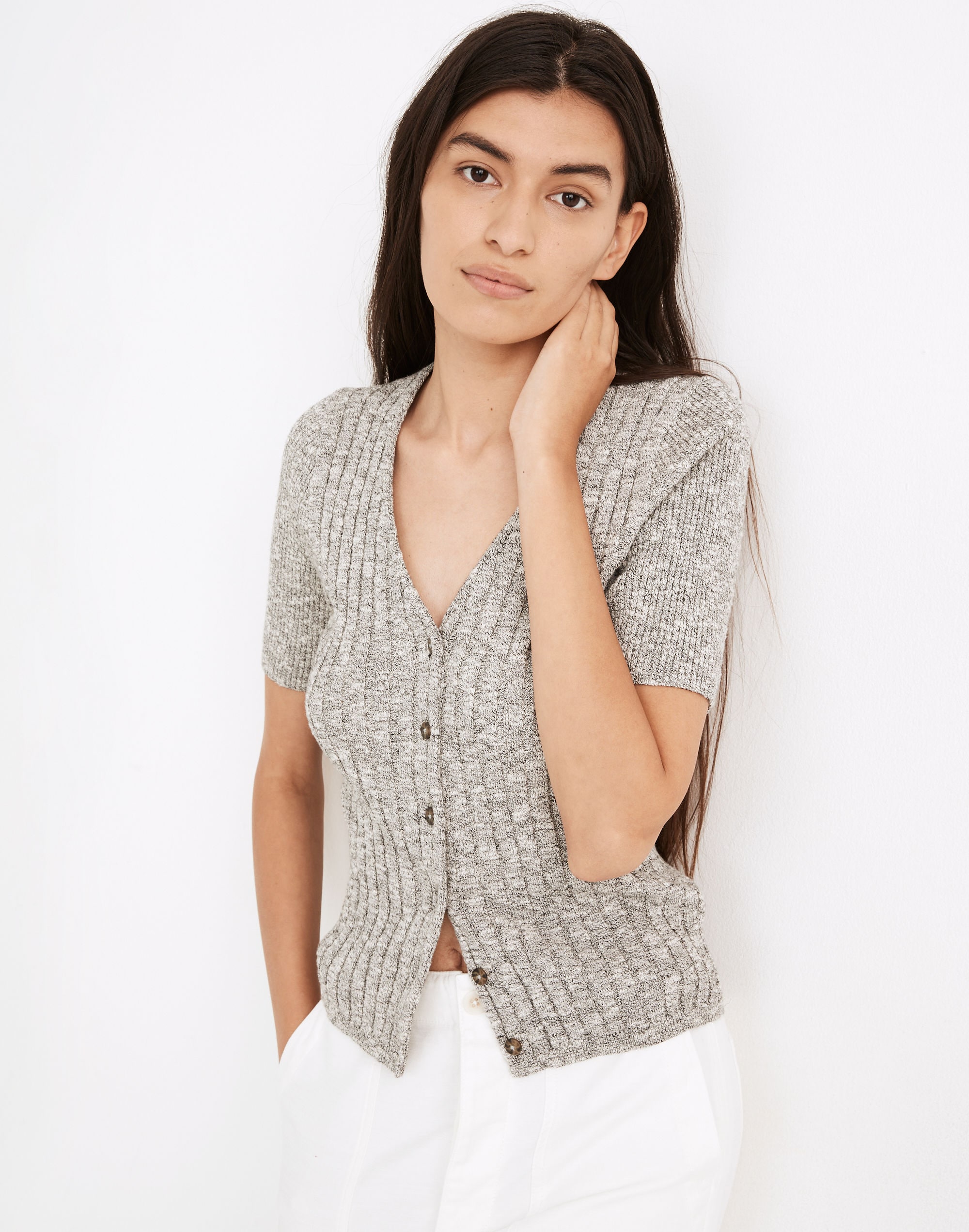 Glencrest Button-Front Sweater Tee | Madewell