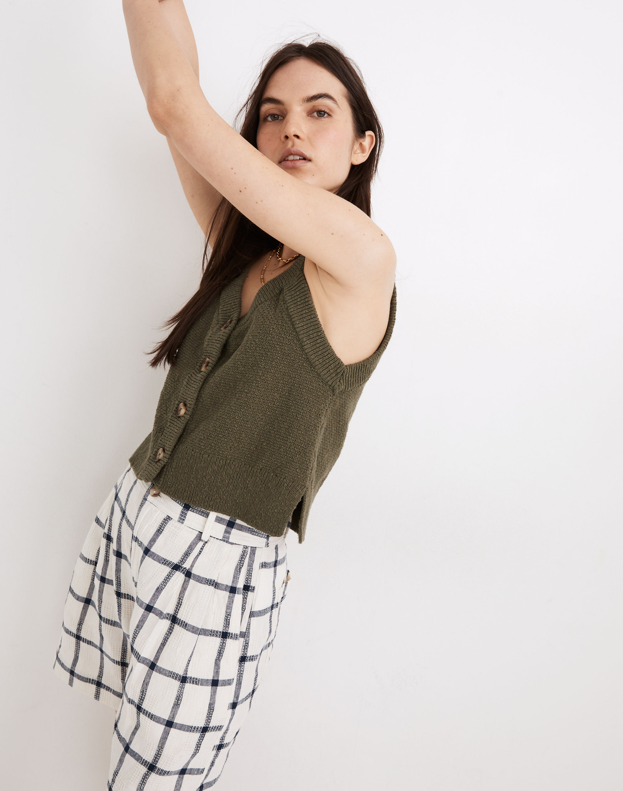 Wakefield Button-Front Sweater Tank | Madewell