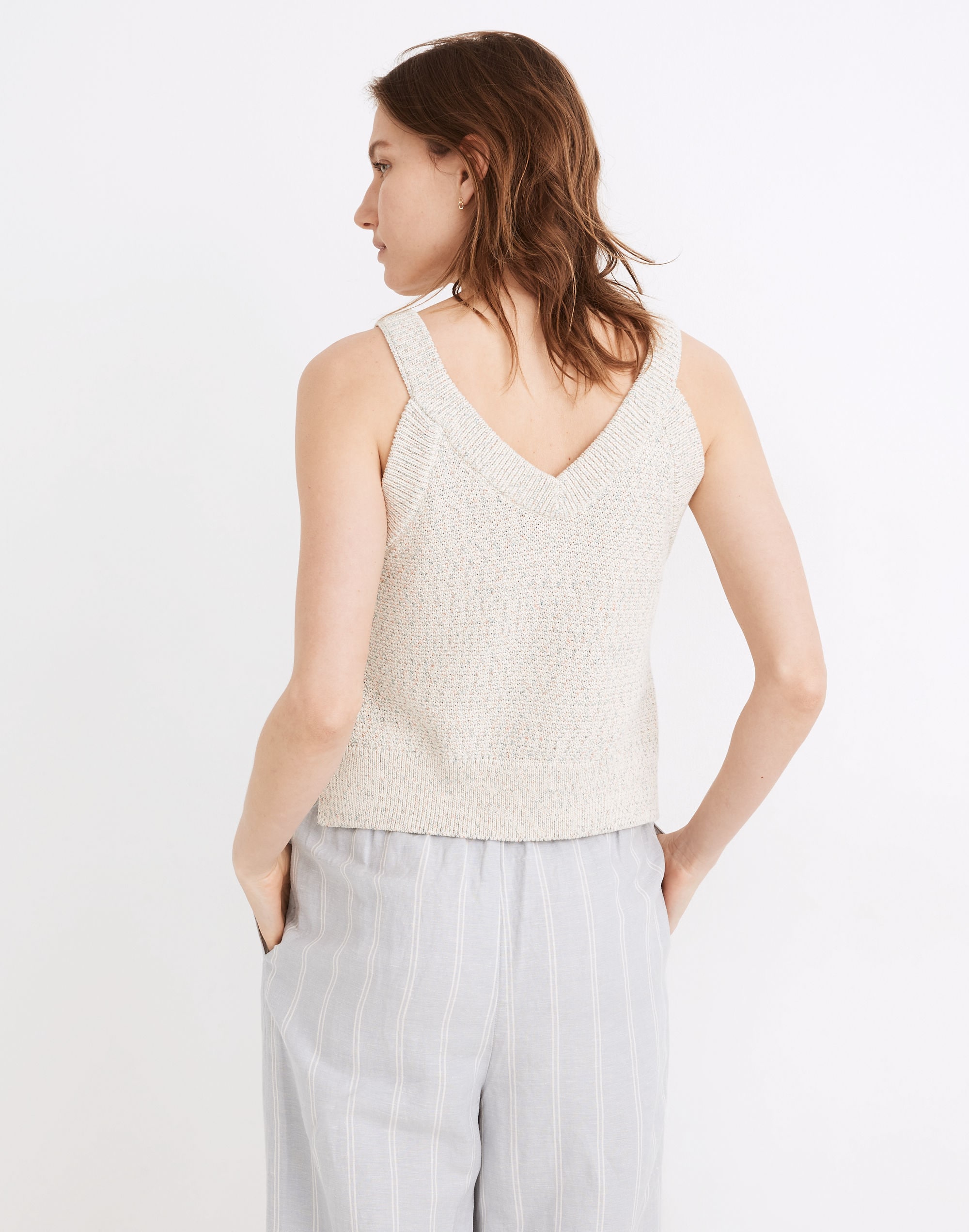 Rainbow Marled Wakefield Button-Front Sweater Tank | Madewell