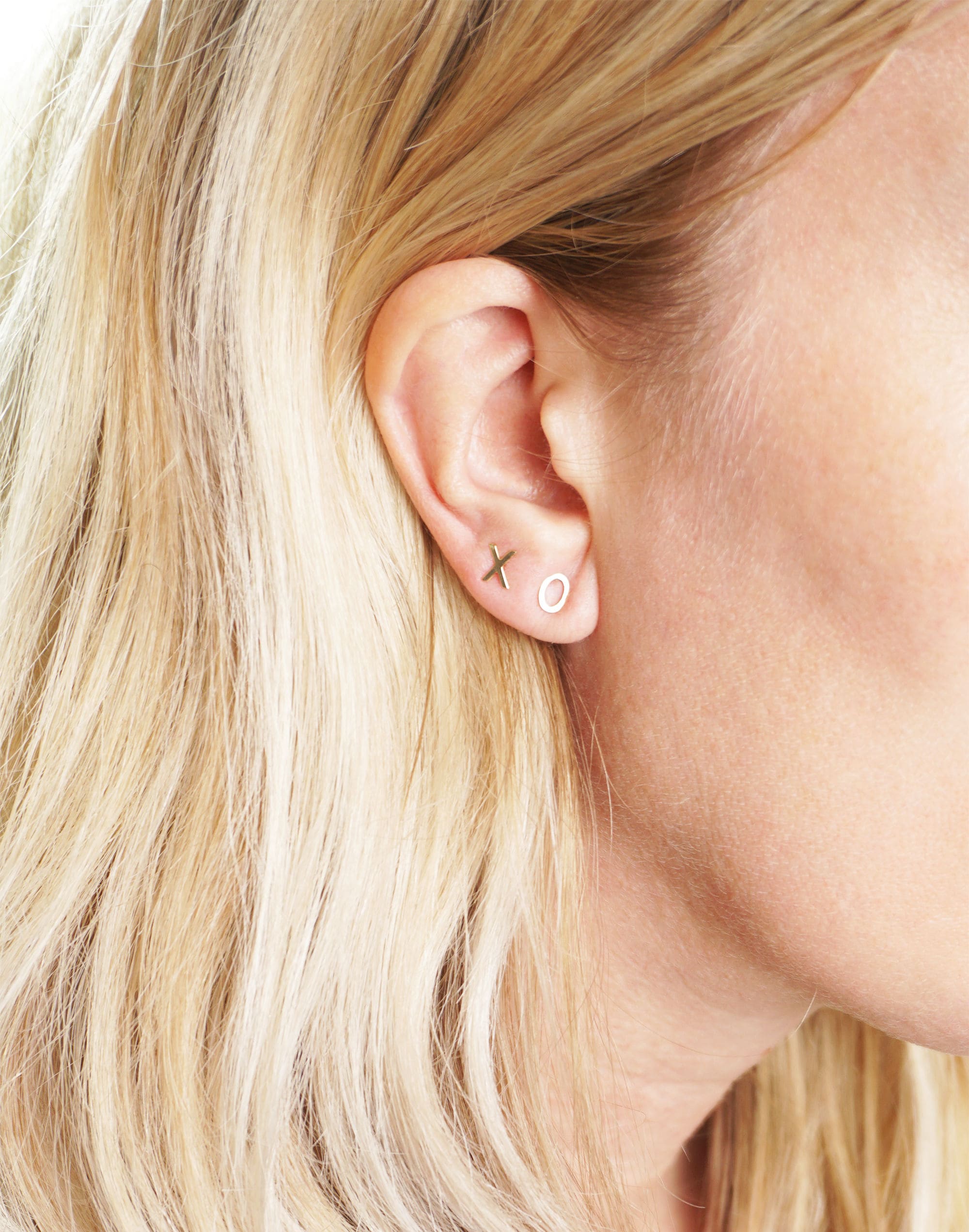 Charlotte Cauwe Studio Letter Stud Earring in 14K Gold
