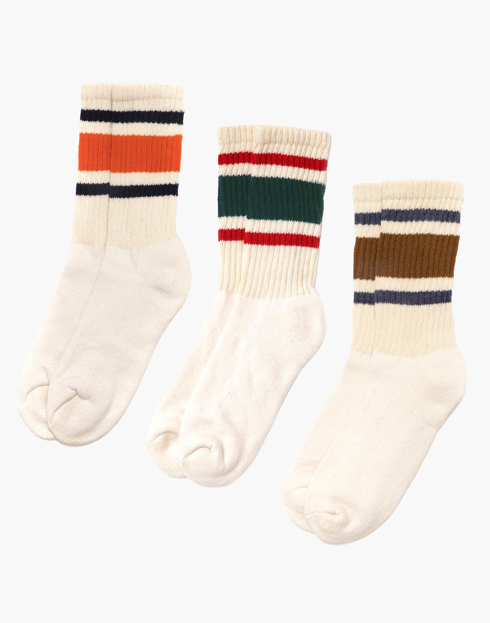 Everyday Top Split Stripe Crew Socks