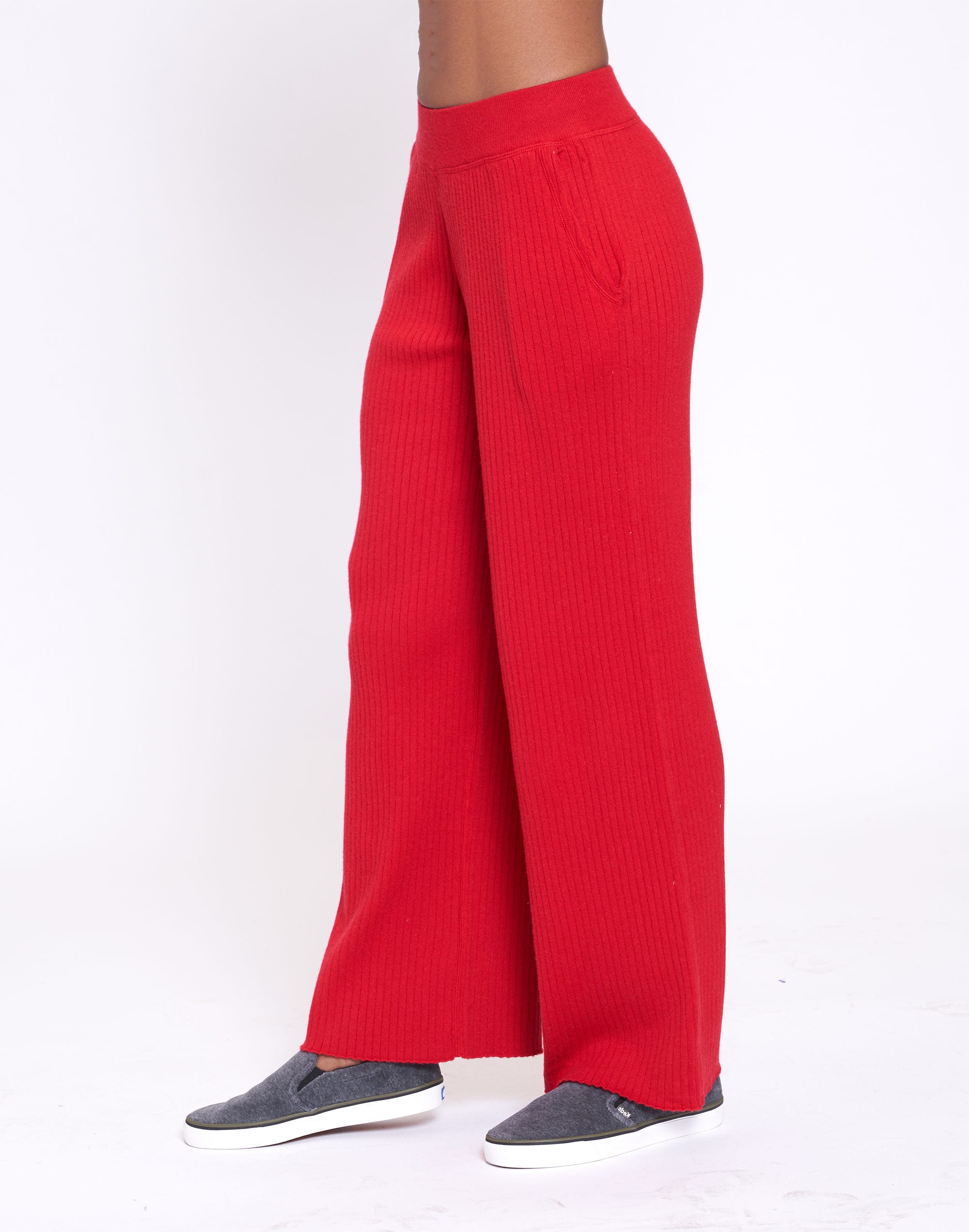 Shop Mw Leimere Rosewood Ribbed Pant In Red