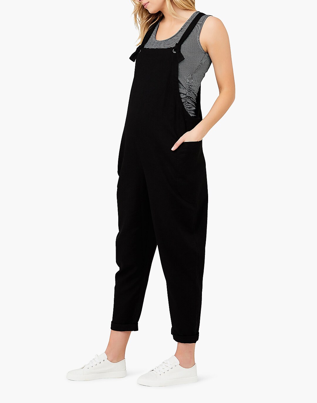 Breezy Gauze Maternity Romper in Black  Maternity Jumpsuits Canada – Carry  Maternity Canada
