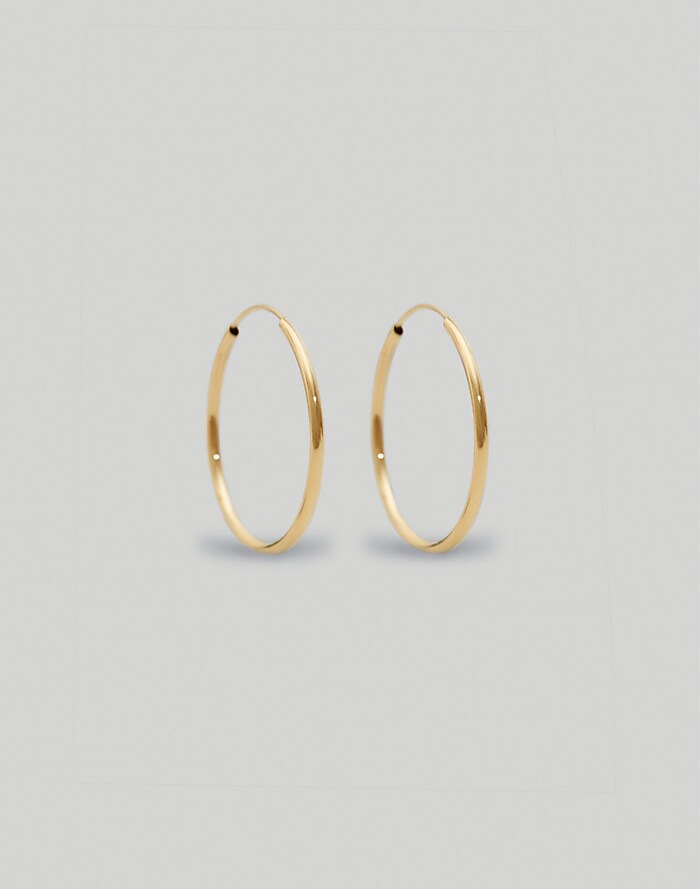 Small Classic Hoop Earrings 14k Gold - Kinn
