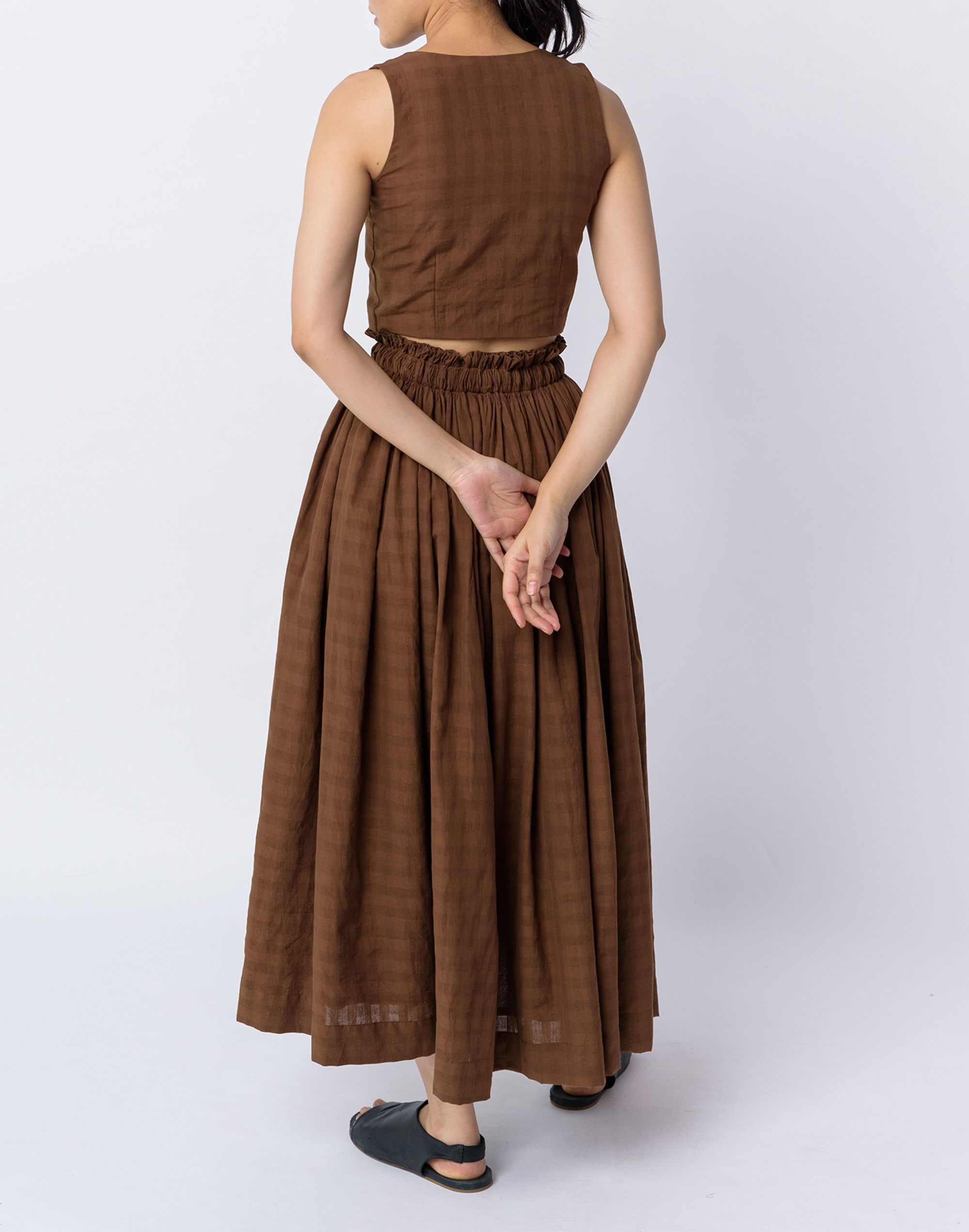 World of Crow Antique brown pull-on skirt | Madewell