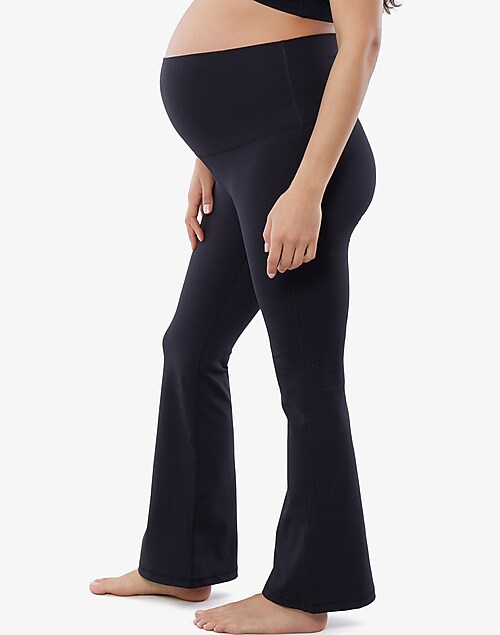 High-rise Flare Yoga Maternity Pants - Isabel Maternity By Ingrid